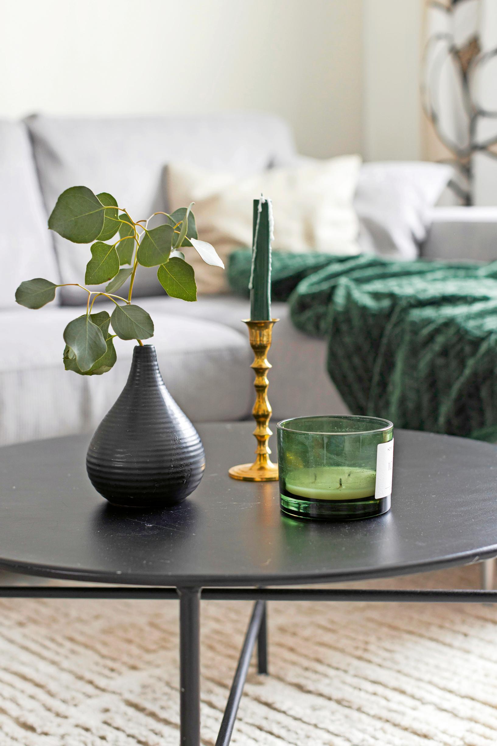 Coffee table painted black