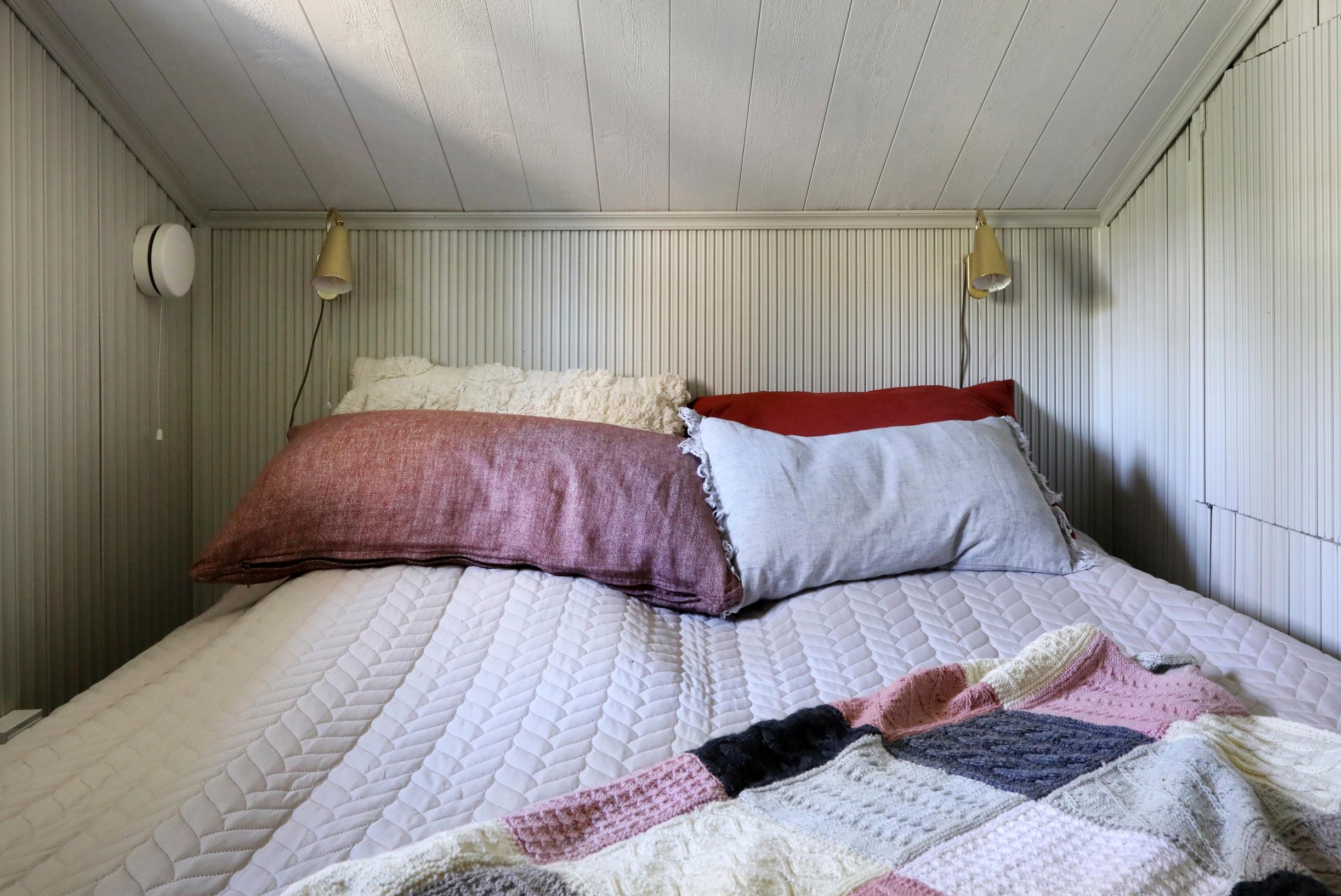 A bed in the loft
