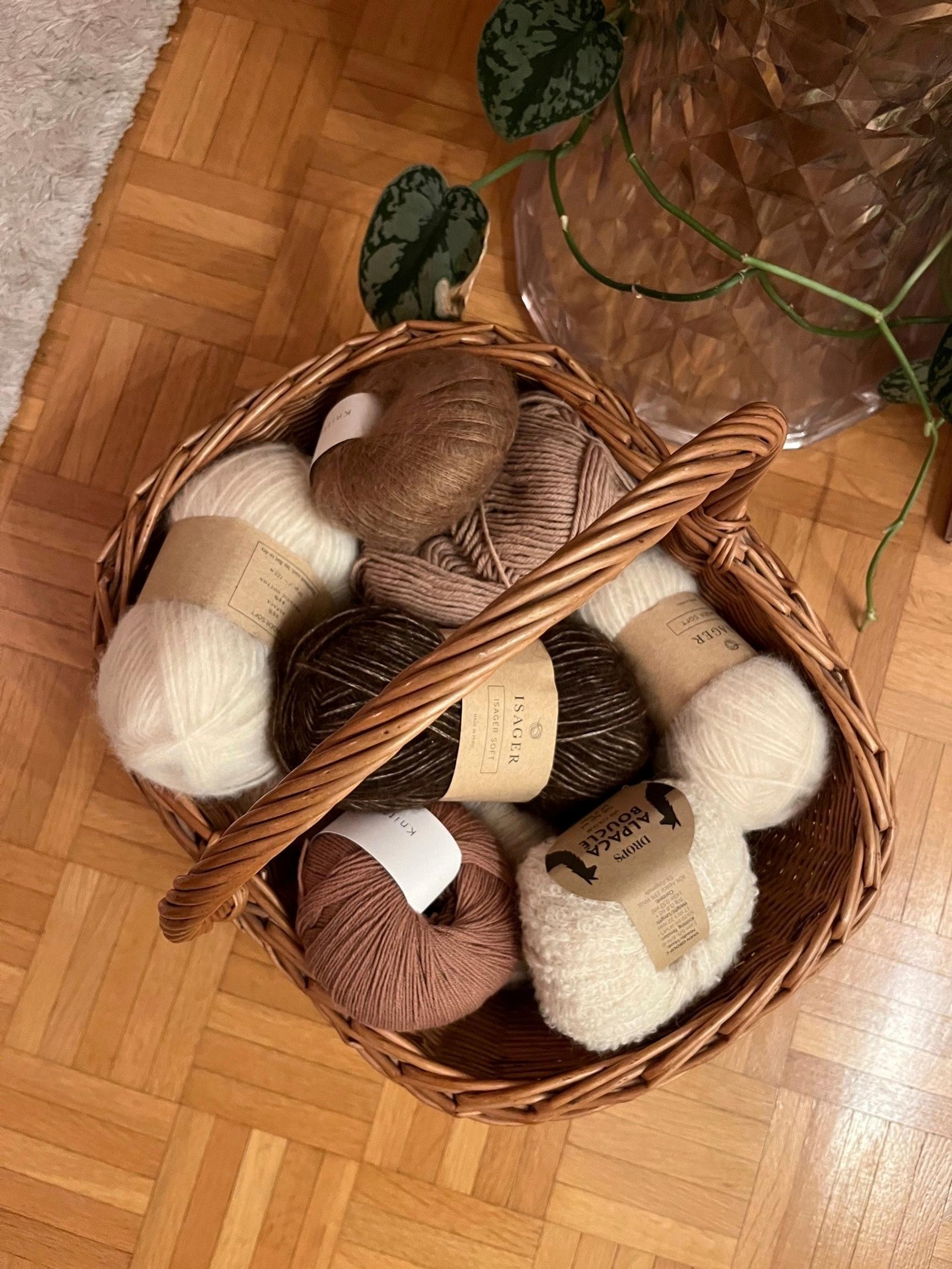 Yarns in a basket