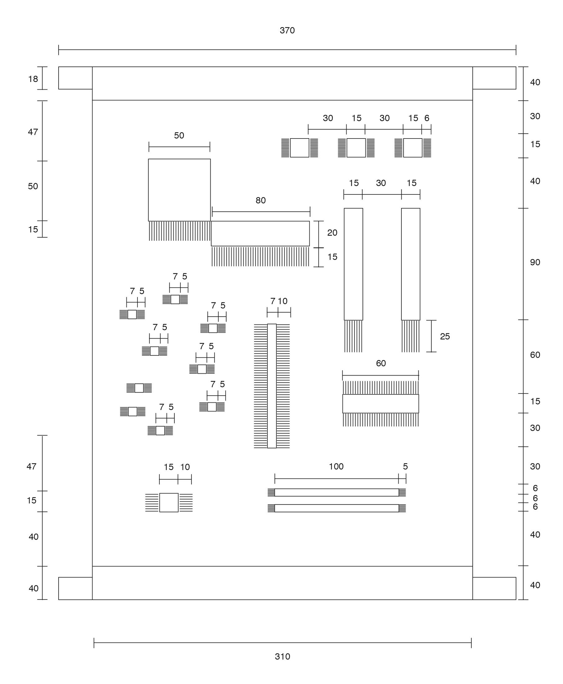 Pattern for the threaded wall hanging