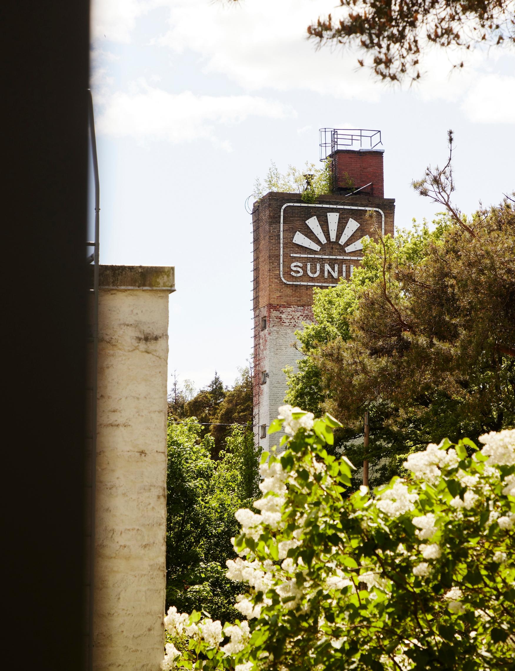 Sunila’s landmark is the old power plant chimney