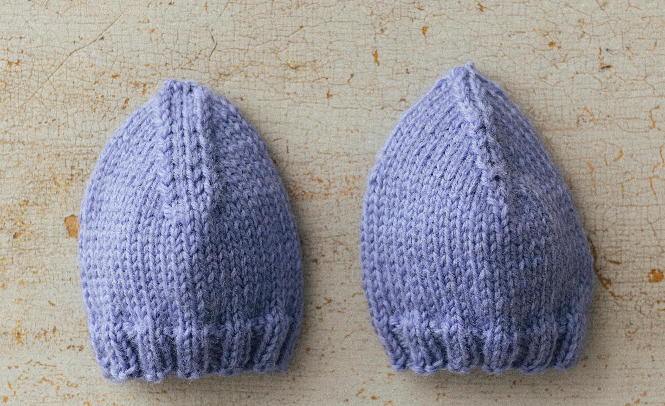 Wide and narrow wedge decrease from the side