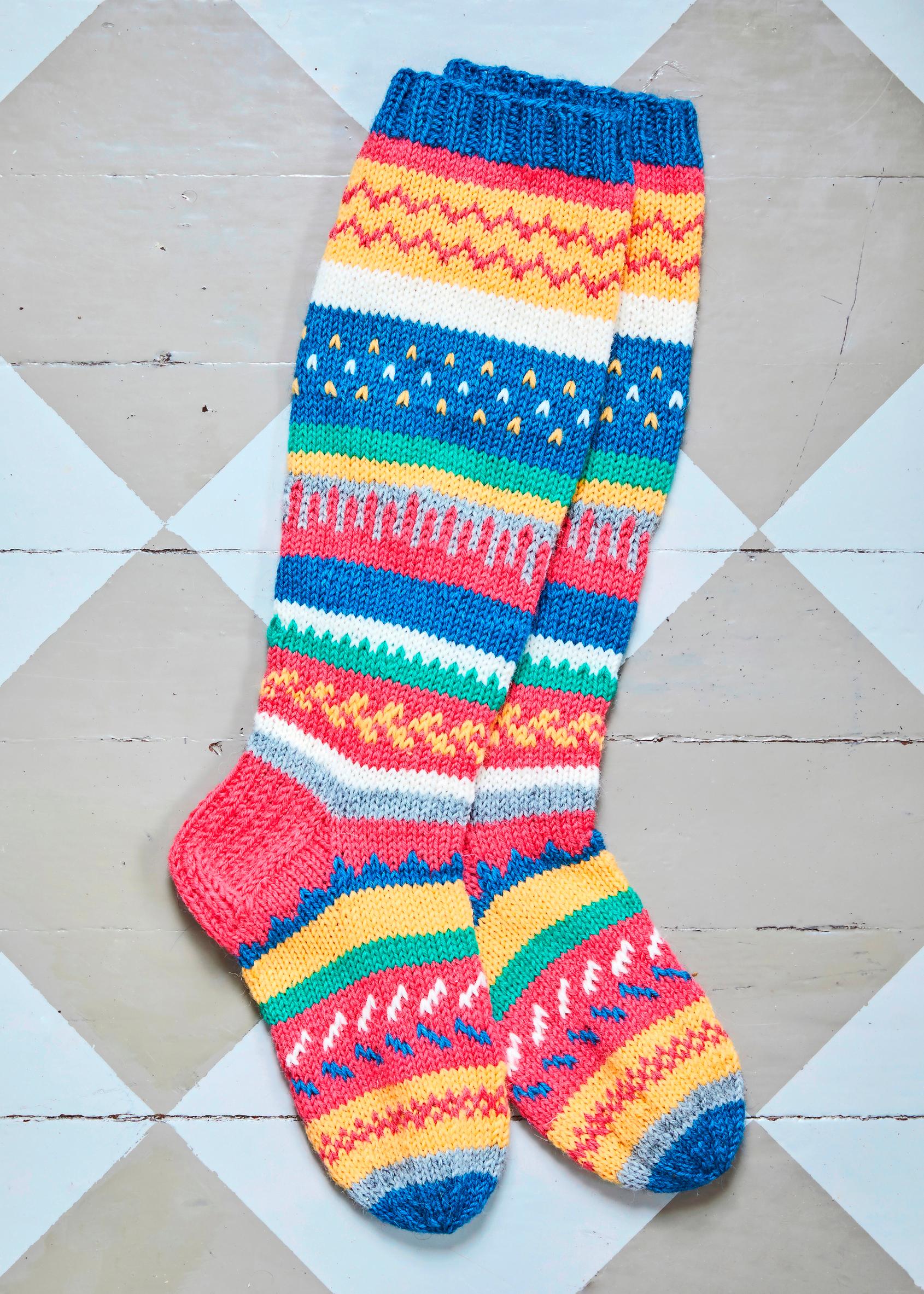 Easy colorwork socks