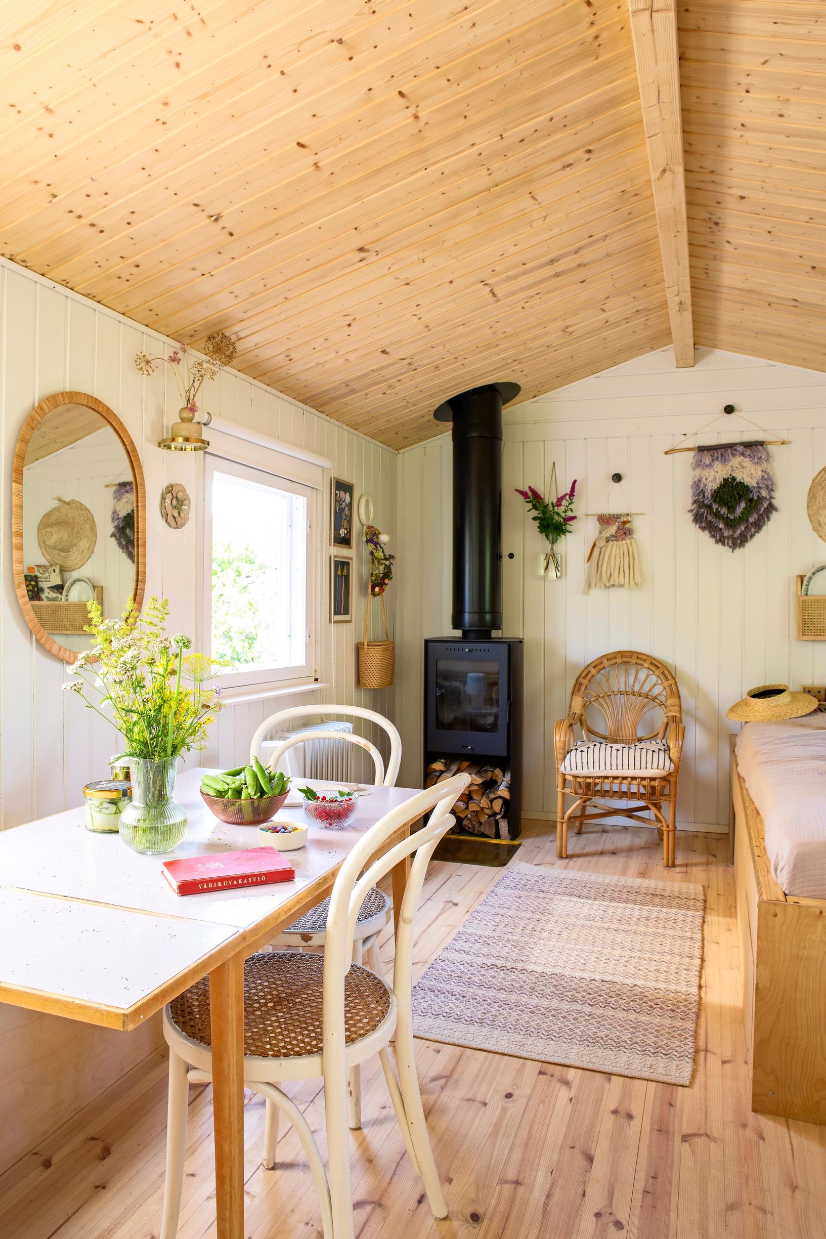 The community garden cottage’s main room