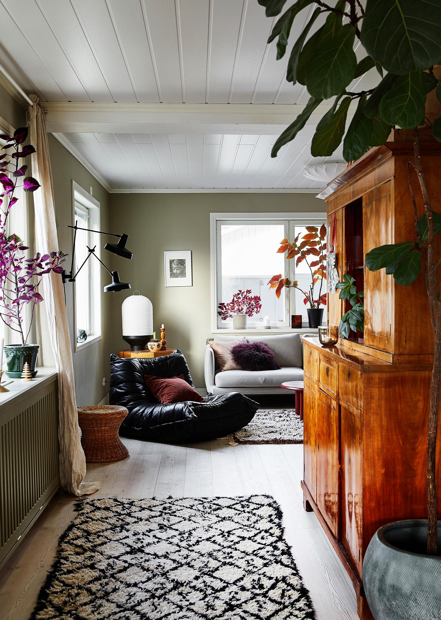 An old cabinet and a Ligne Roset Togo chair
