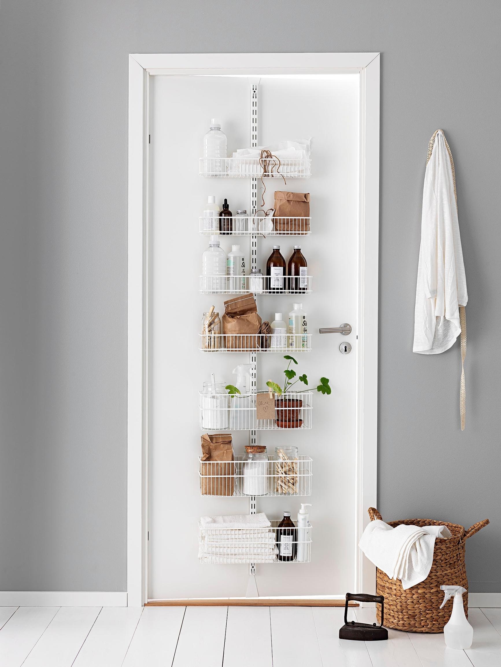 Elfa baskets for cleaning supplies