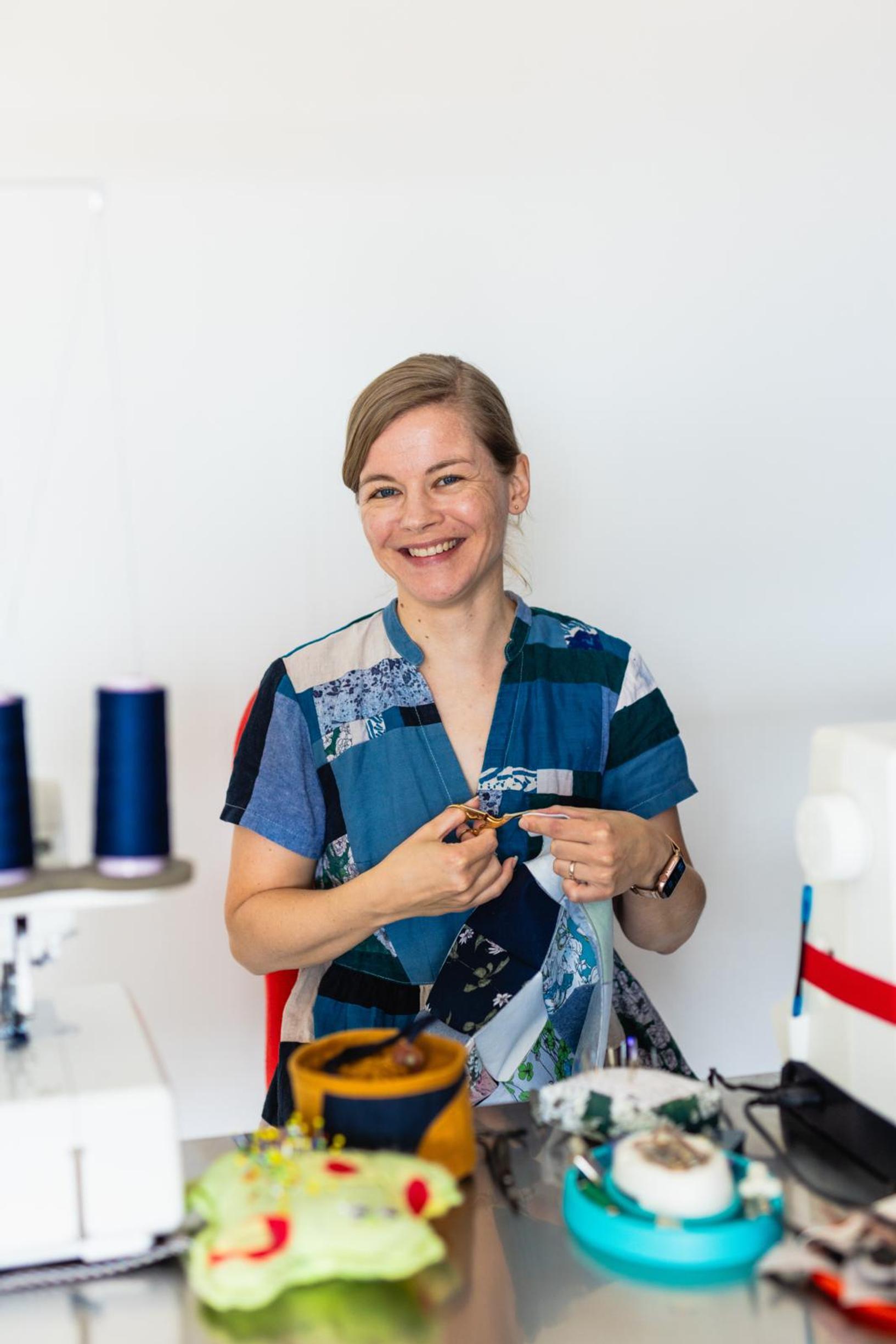 Marja sews almost all of her own clothes.