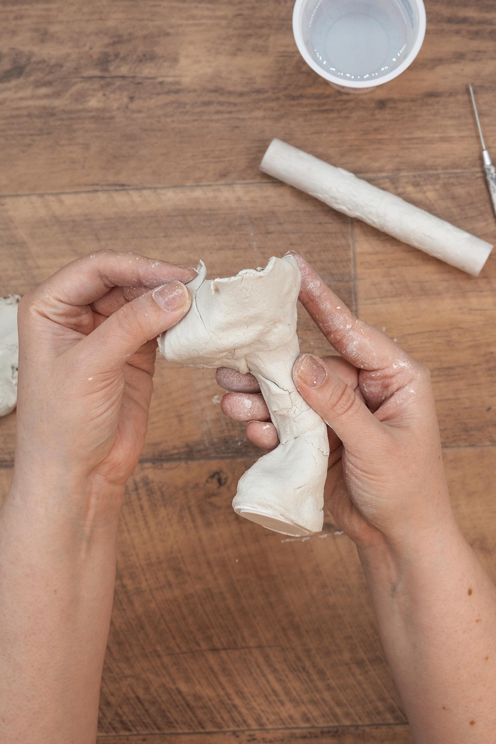 Coat the foil mushroom as tightly as possible.