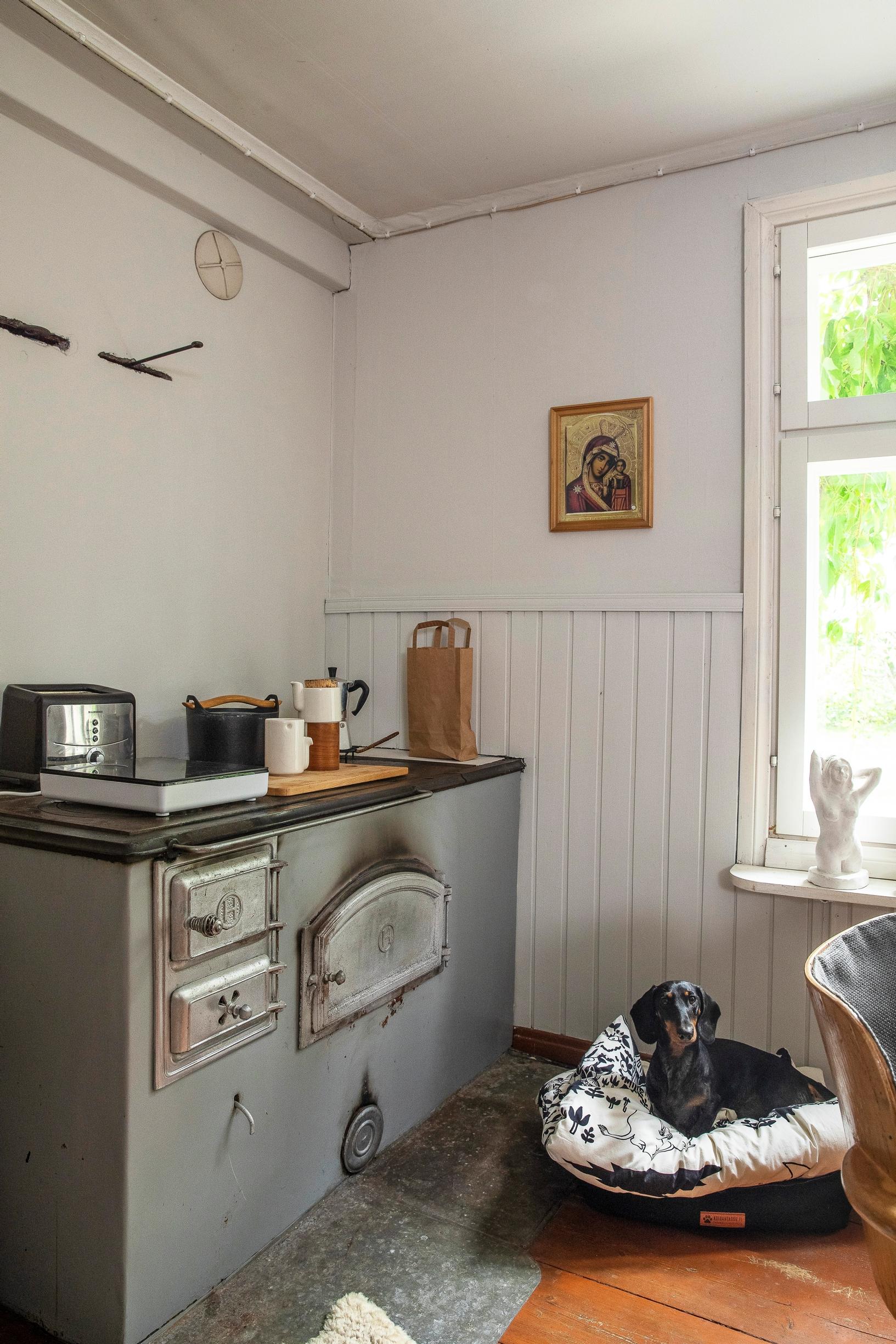 Wood stove at the cottage