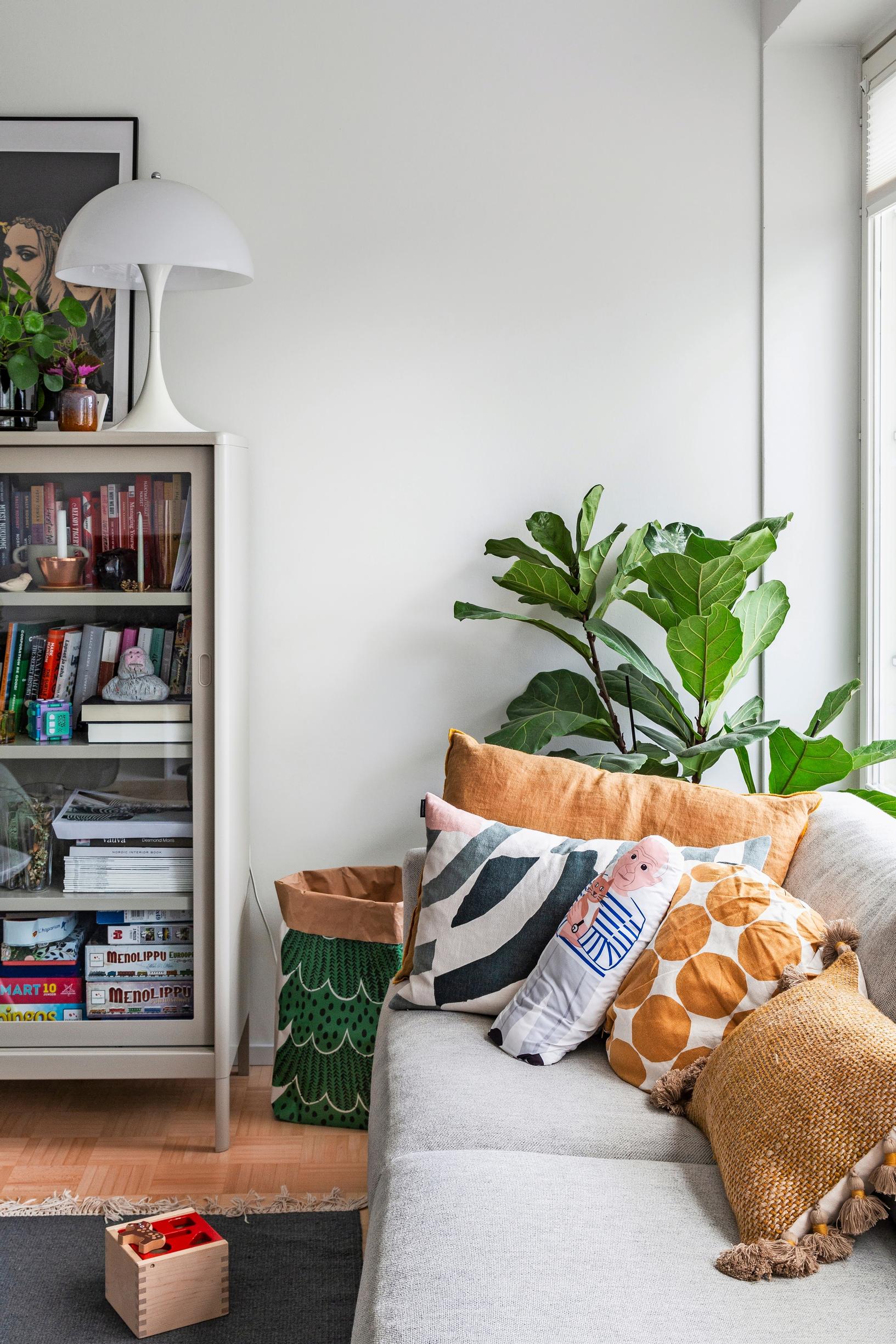 Sofa with pillows