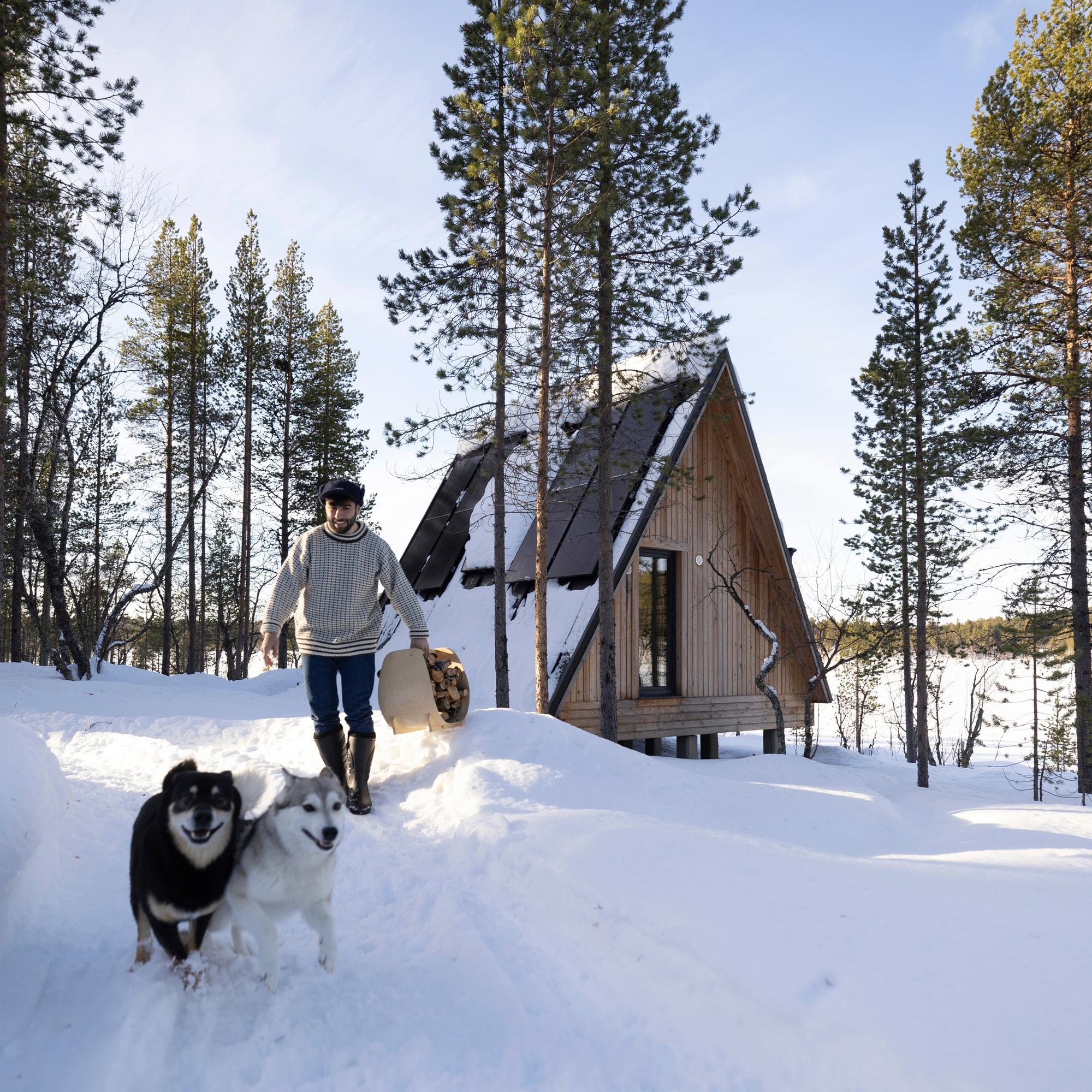 Minimalist luxury in Lapland: Viivi and Ömer’s modern A-frame cabin is the perfect getaway