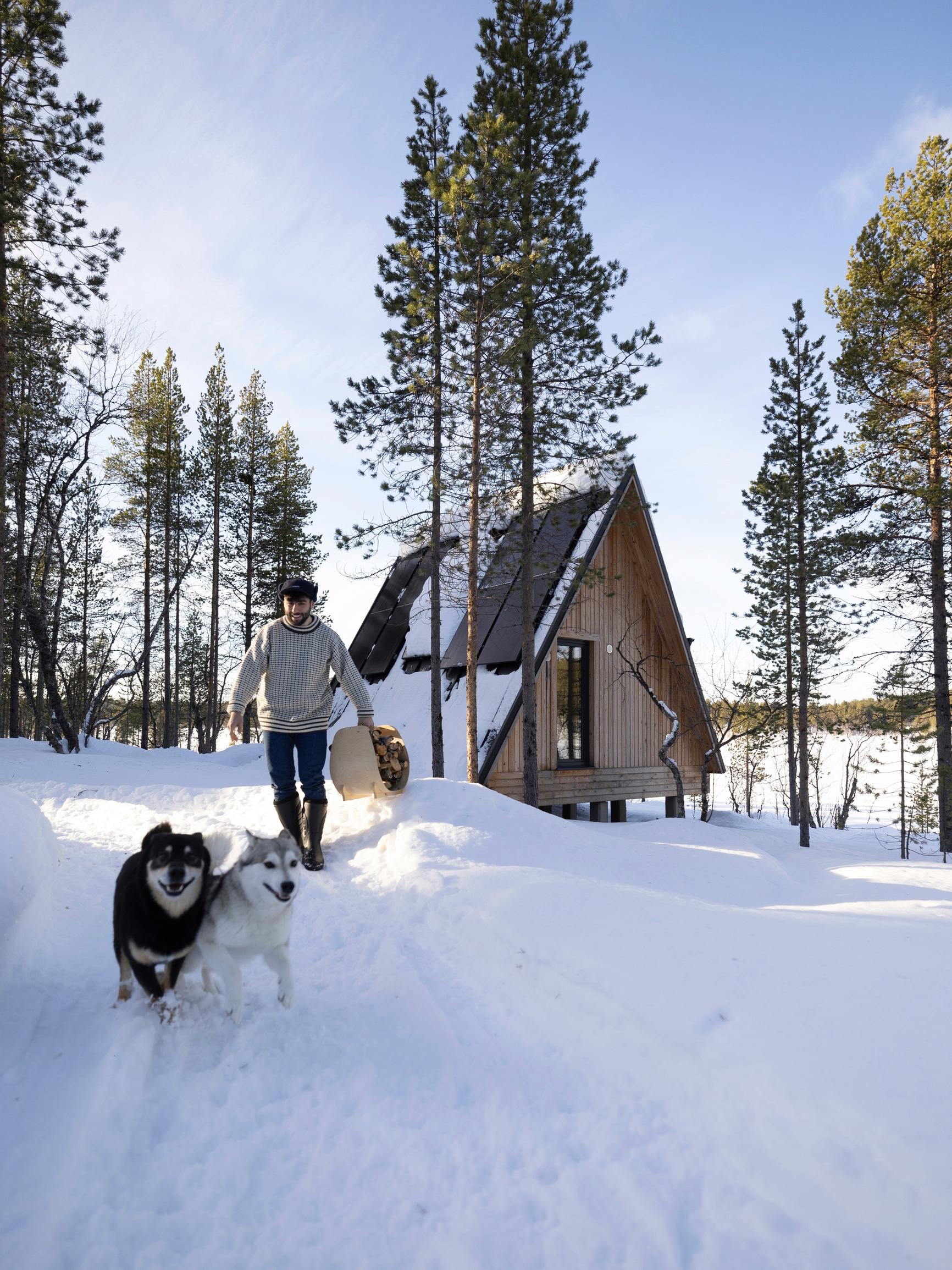Minimalist luxury in Lapland: Viivi and Ömer’s modern A-frame cabin is the perfect getaway