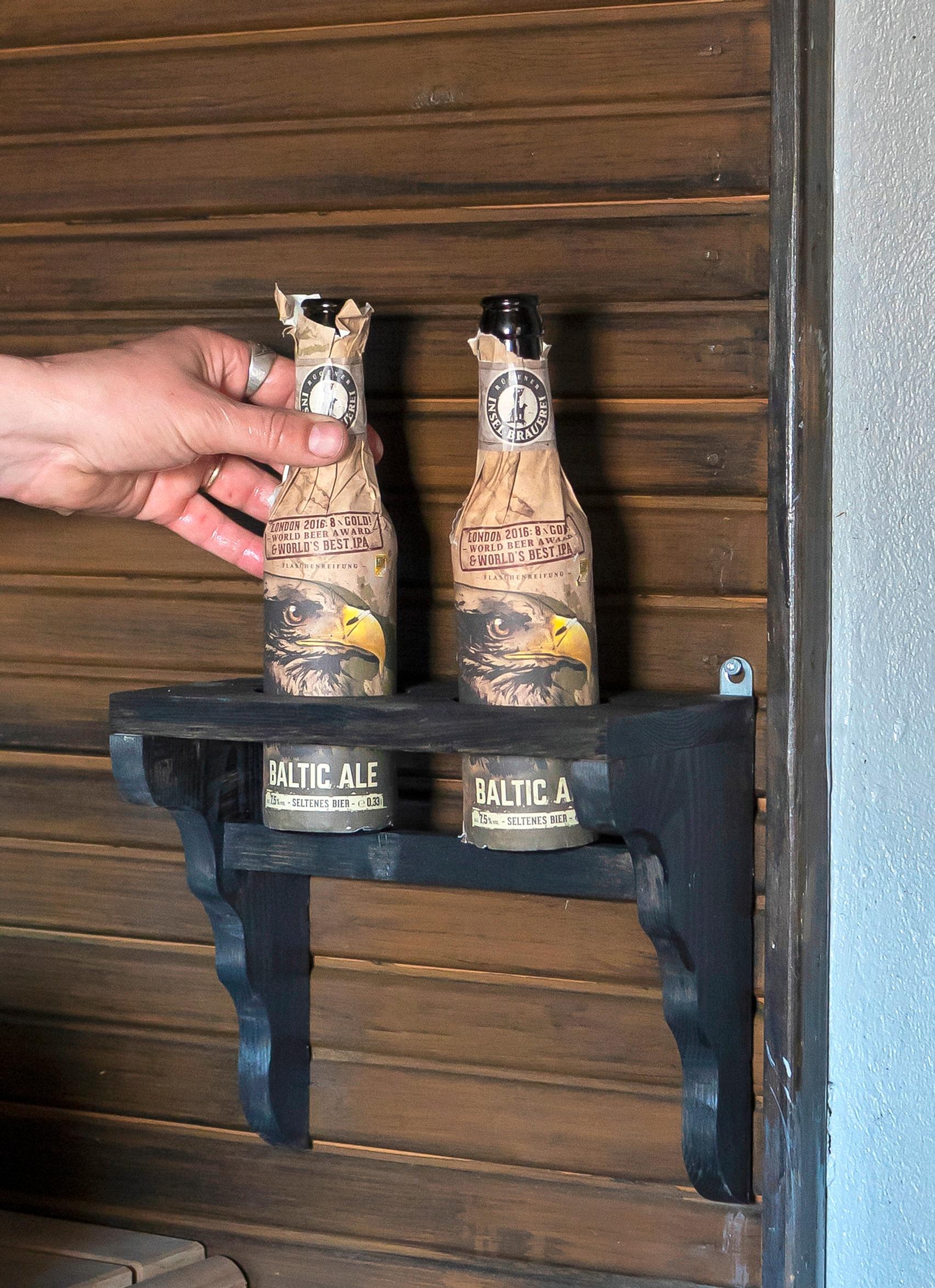 Drink holder for the sauna