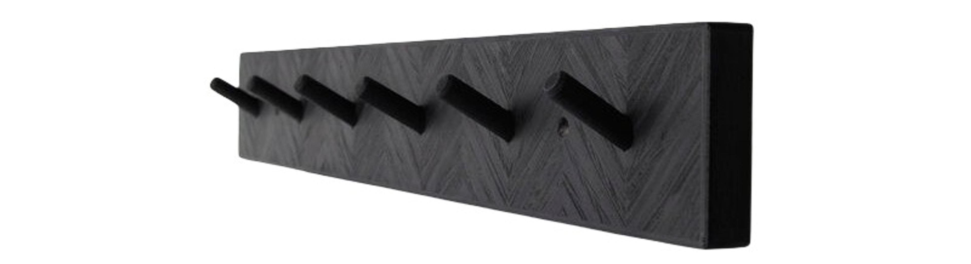 Long wooden wall-mounted coat rack