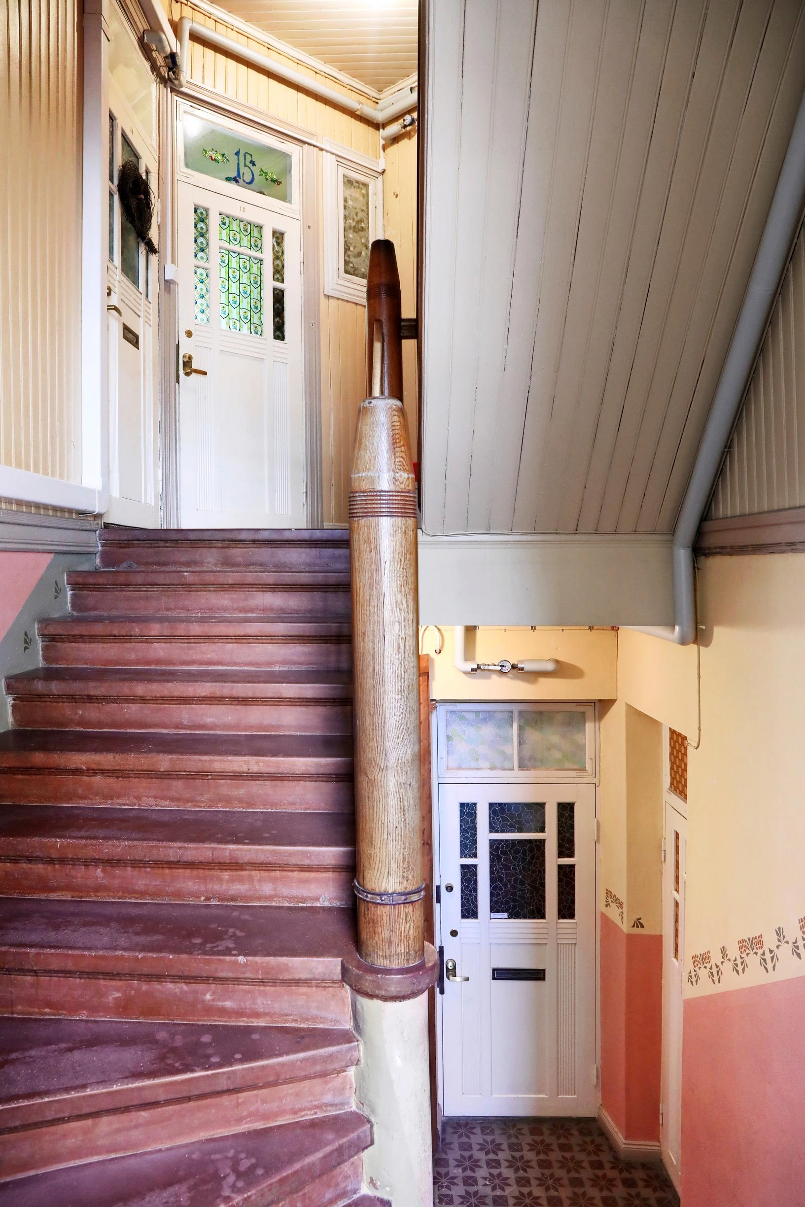 Beautiful details typical of the Jugendstil era in the building's stairwell.