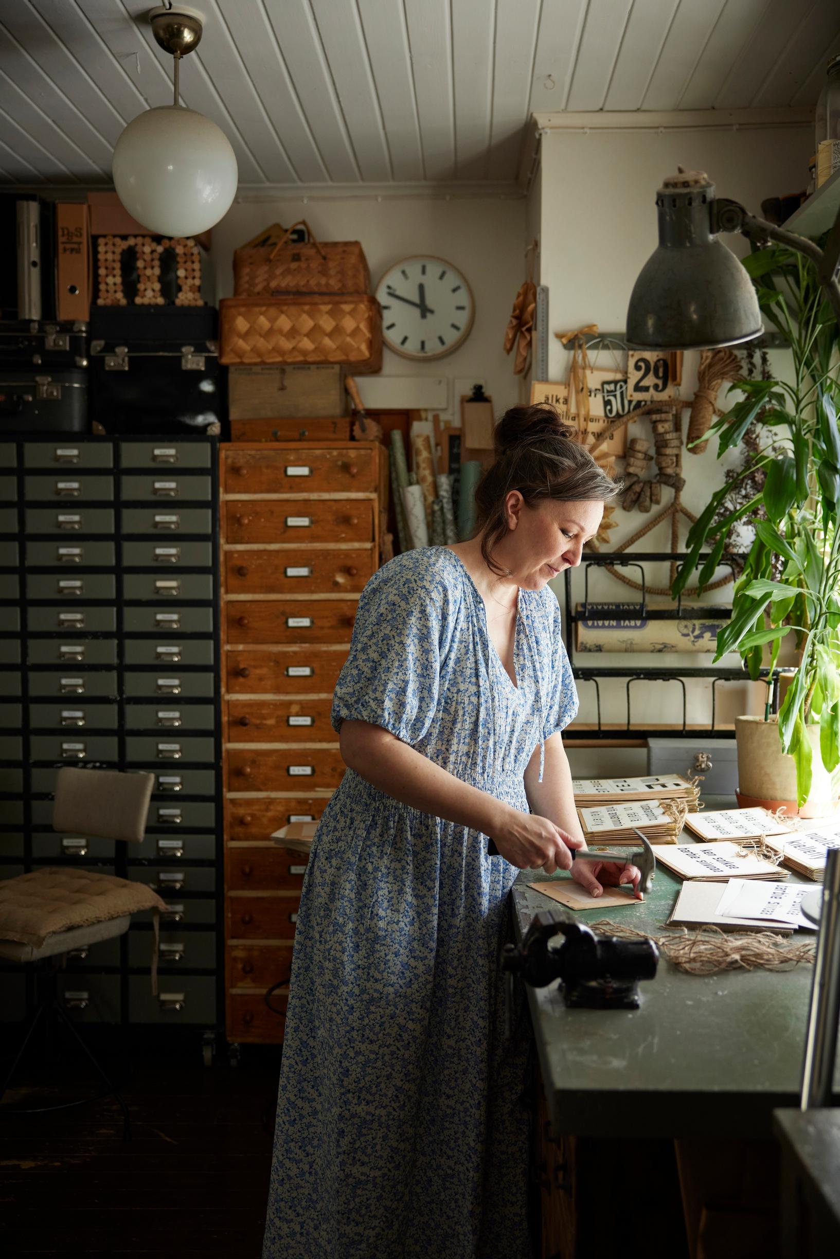 Maria Meder in her workspace