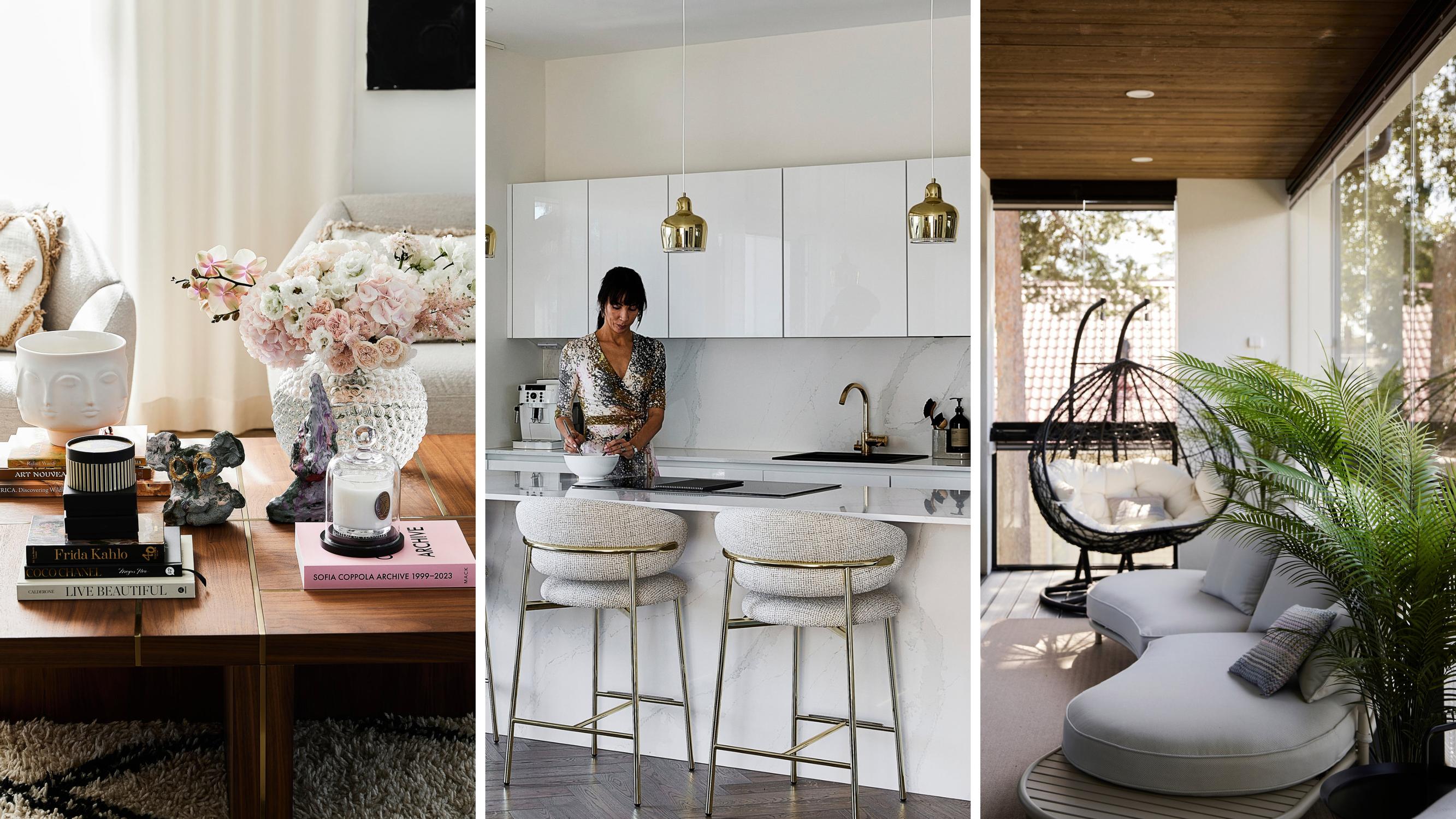 Bye-bye toddler phase, hello light bouclé and art! As the children grew, Tuire got to go all out in designing the family’s new home