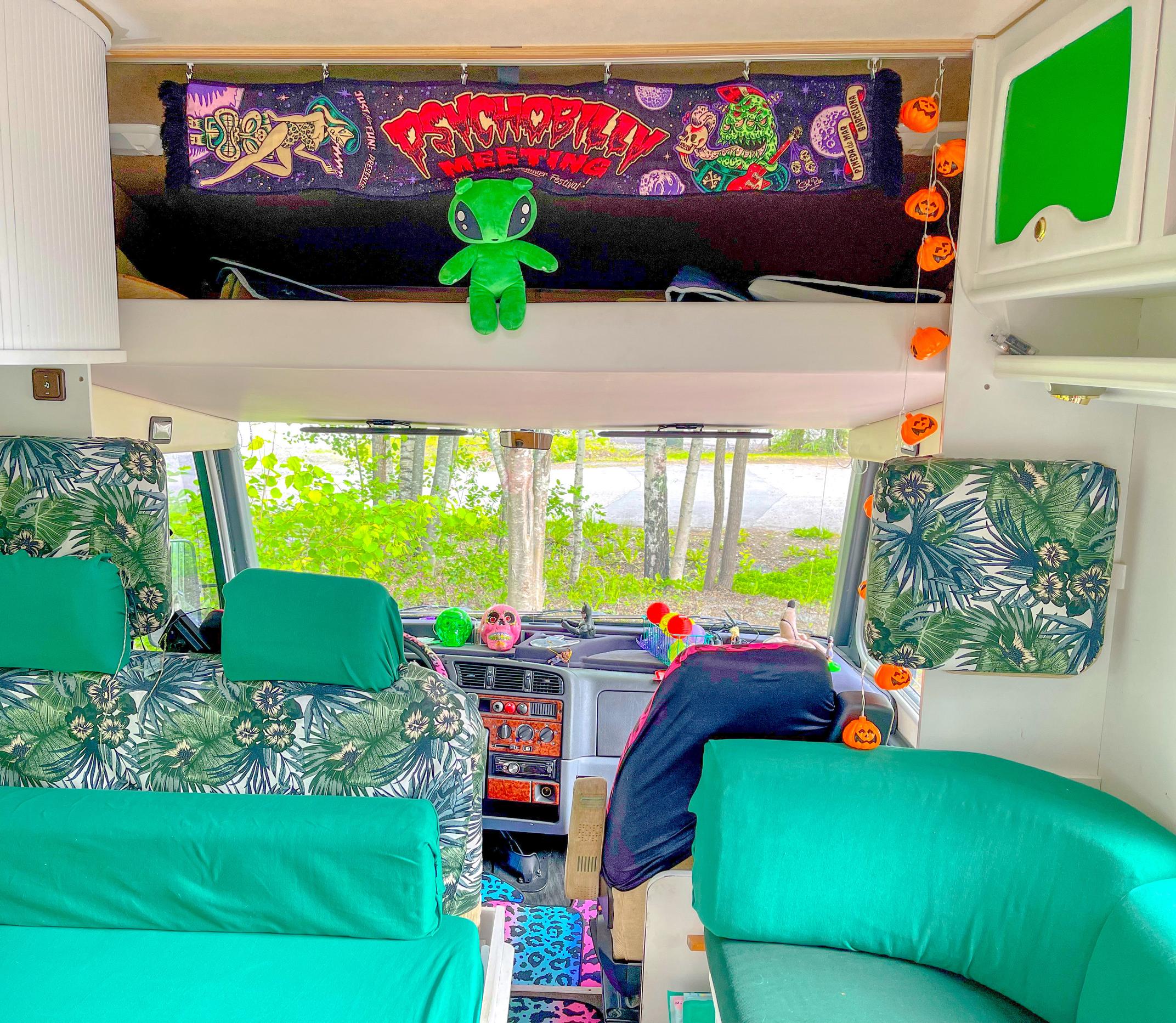 The front of Mira’s RV.