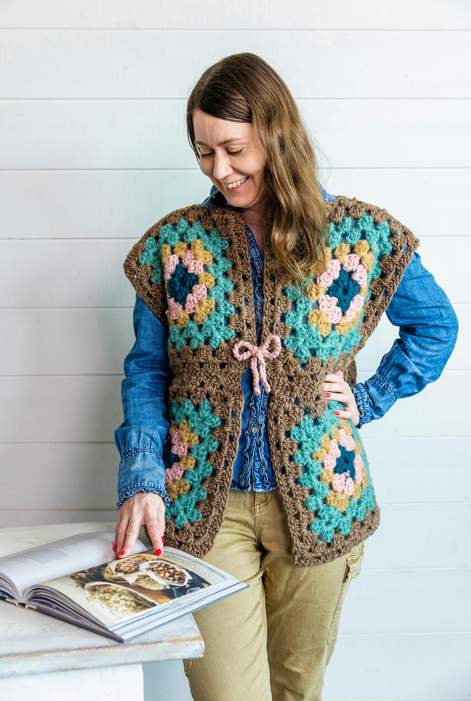 A vest from granny squares