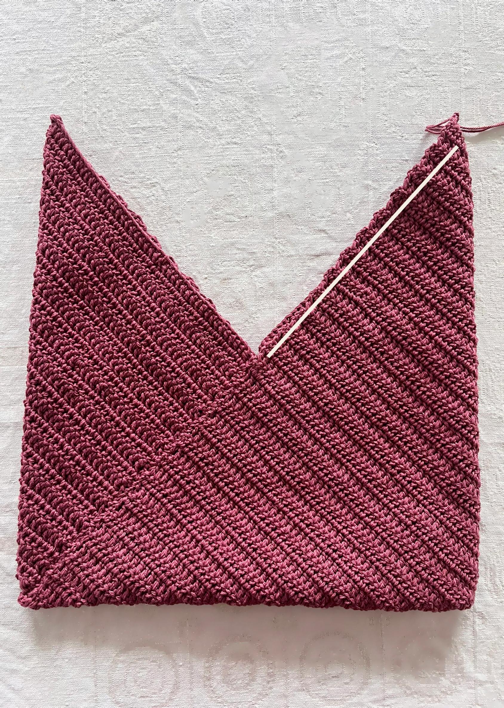 Finishing the crocheted bag