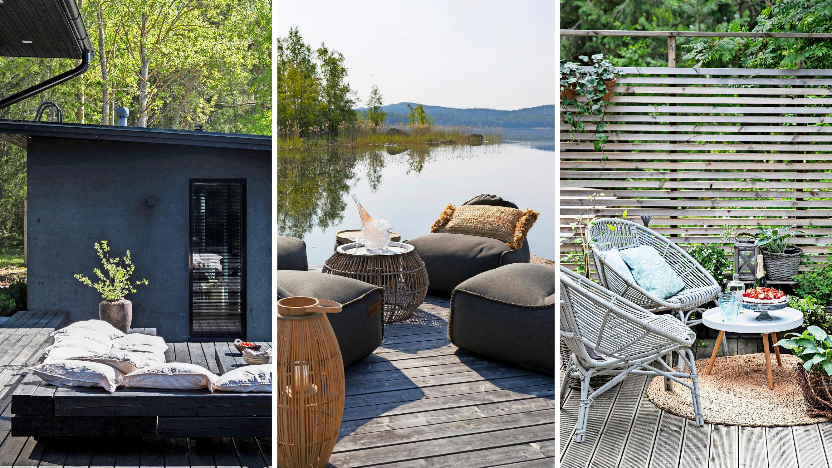 8 × outdoor living room—would a sofa chest, a sunken terrace, or an elegant furniture set fit your yard?