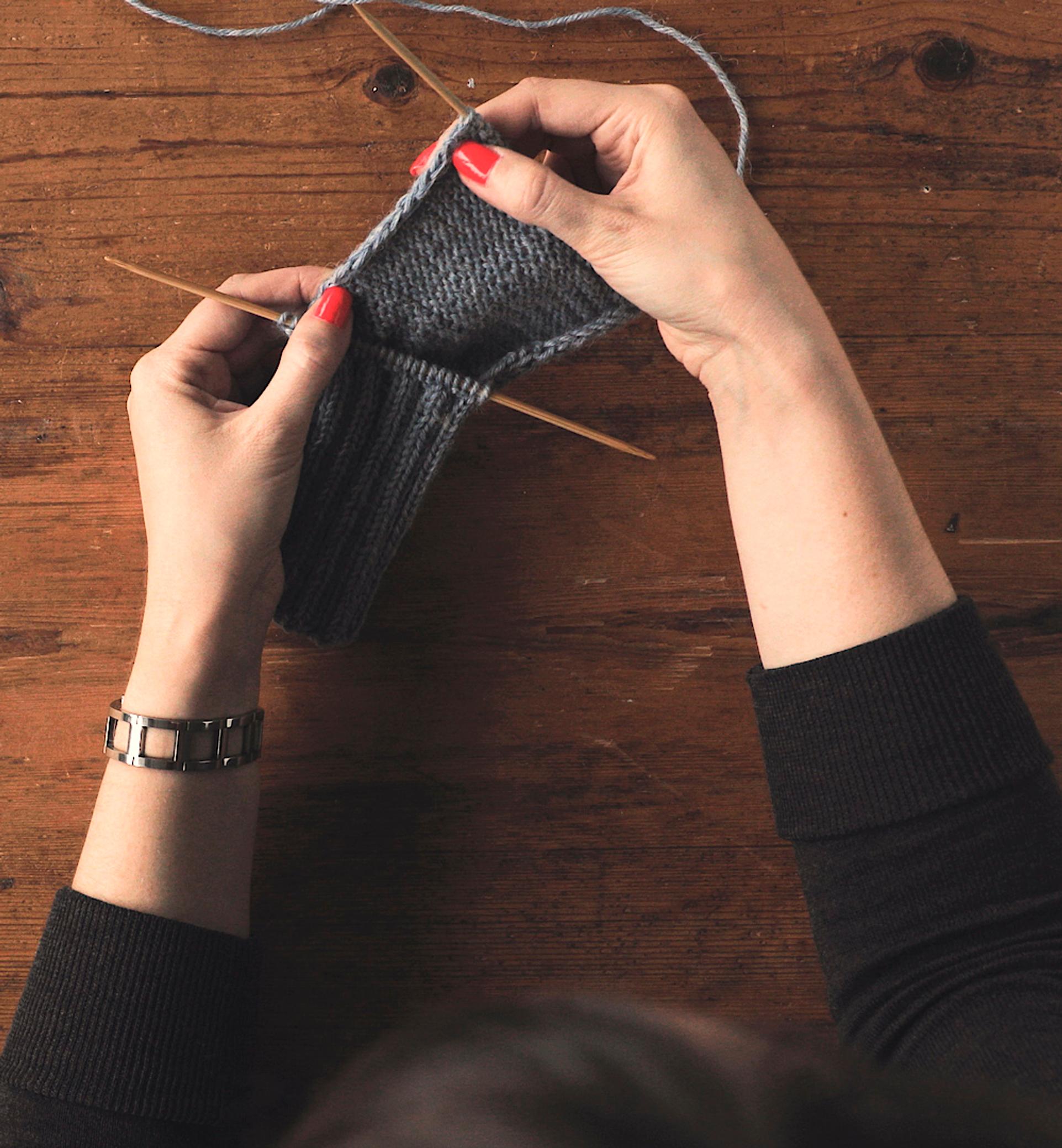 how to knit a sock heel