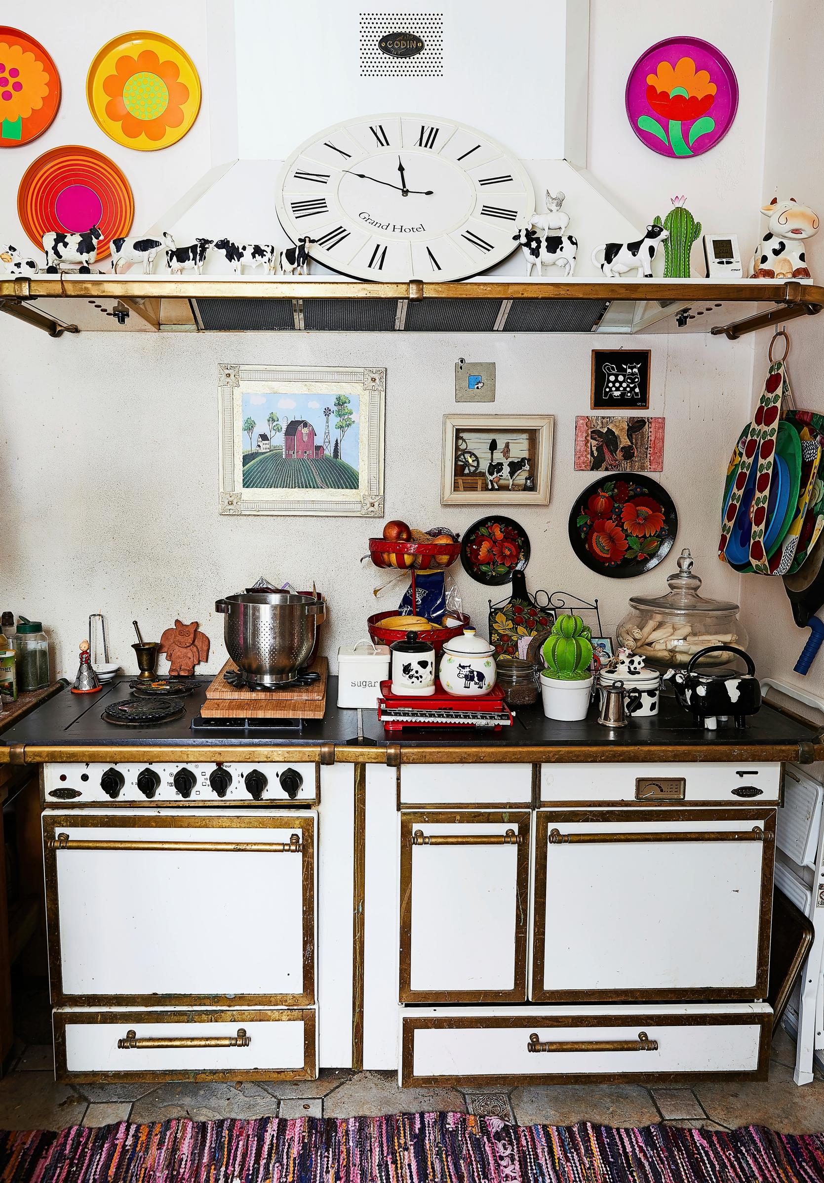 Kitchen with cow items