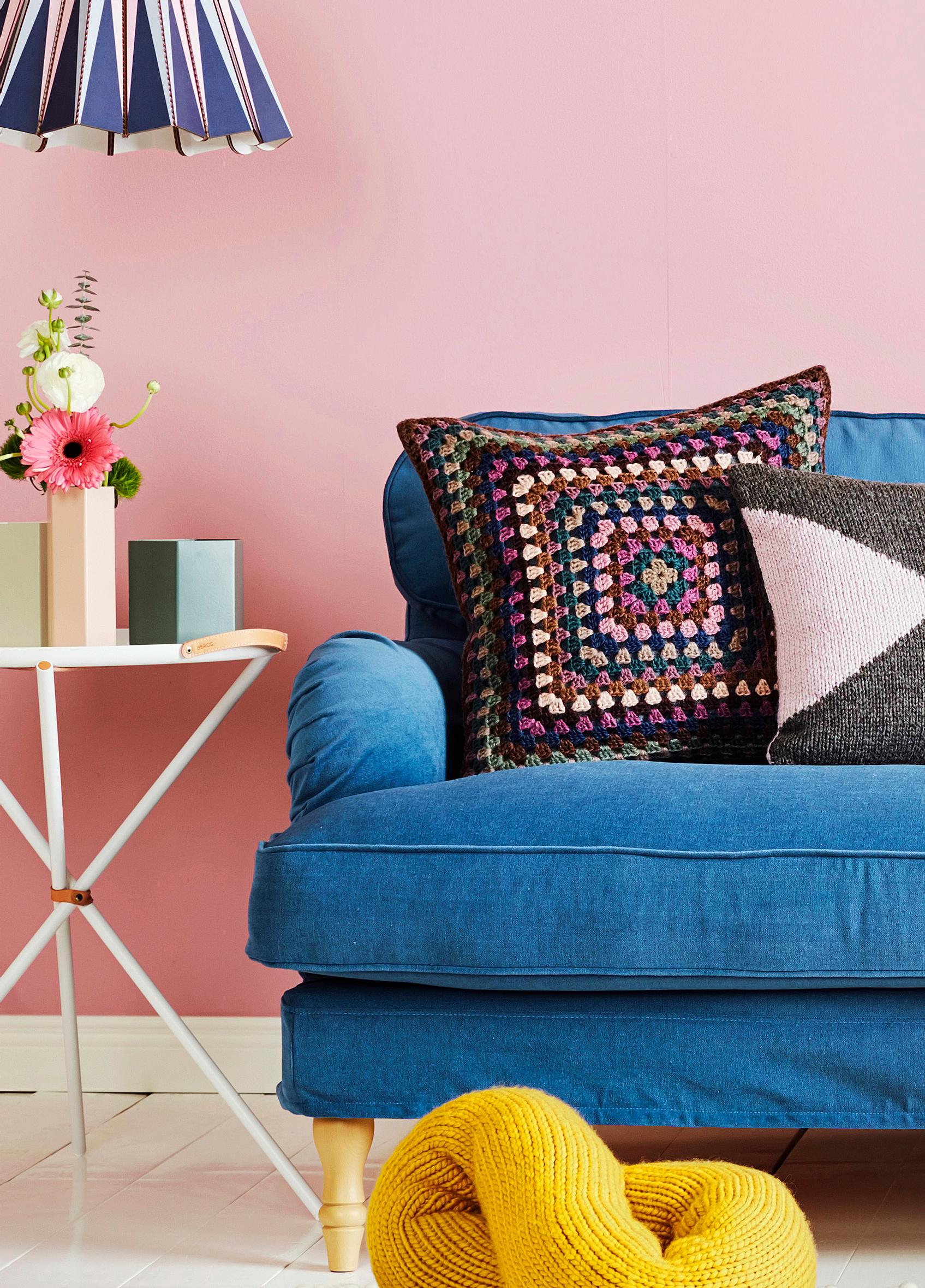 Granny square pillow