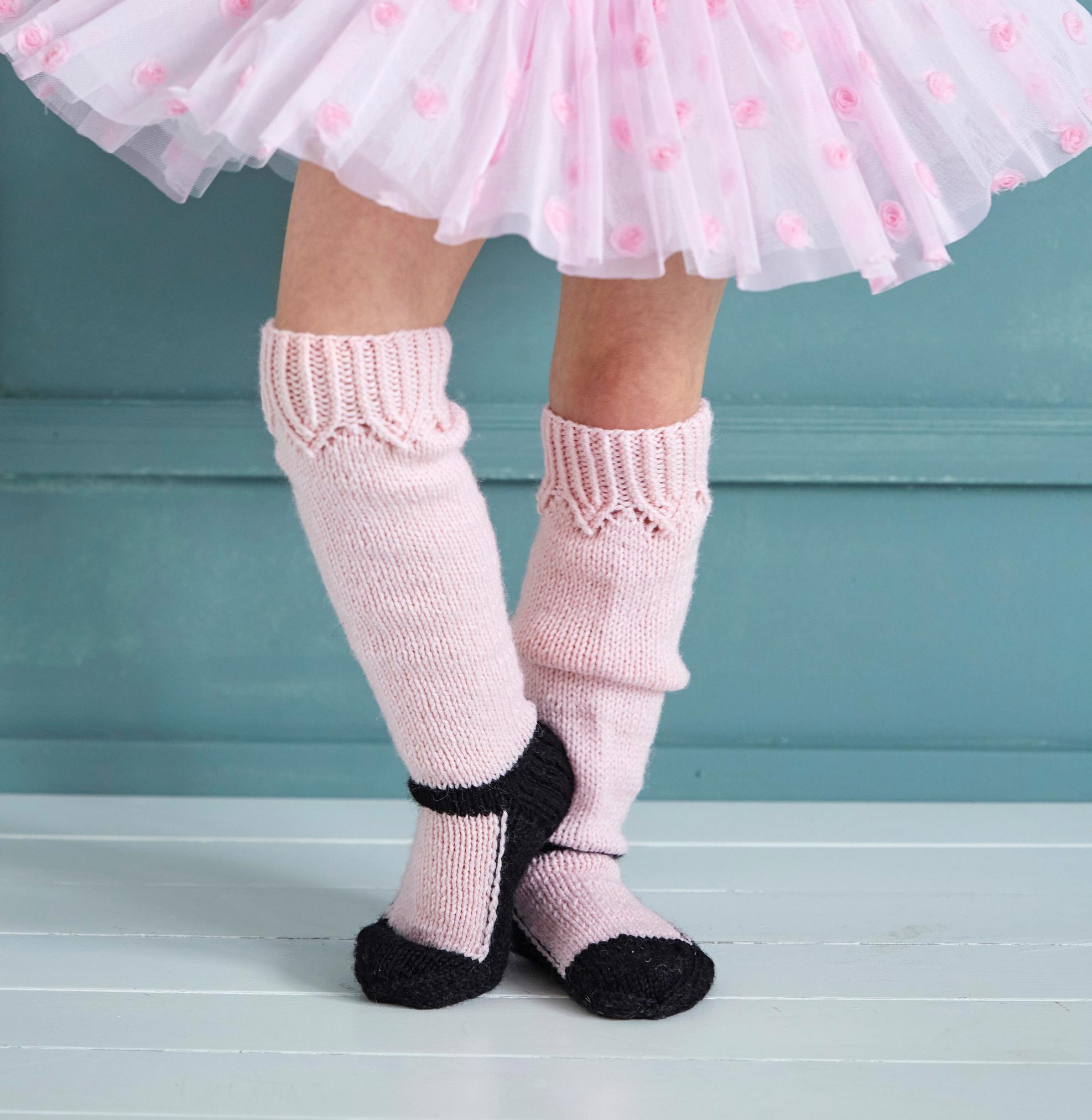 Ballerina socks on model’s feet