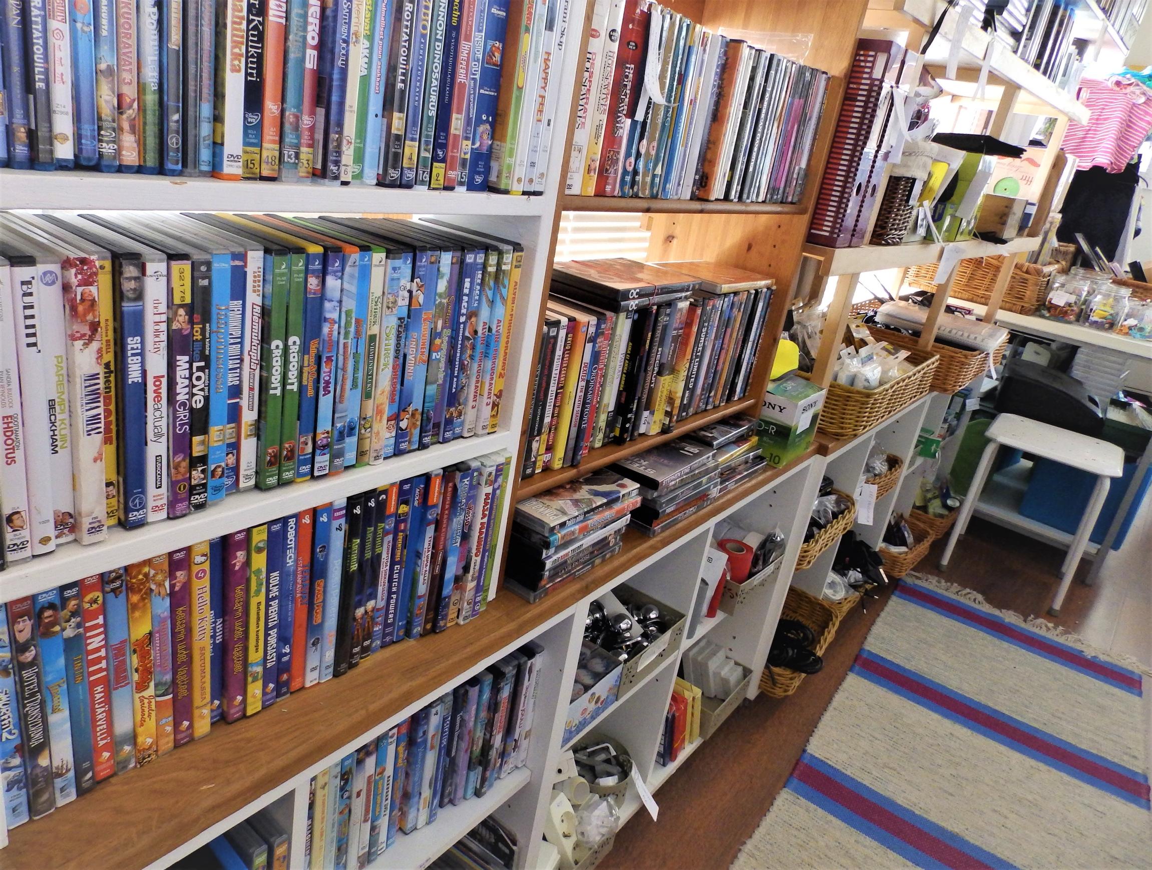 DVDs at a flea market