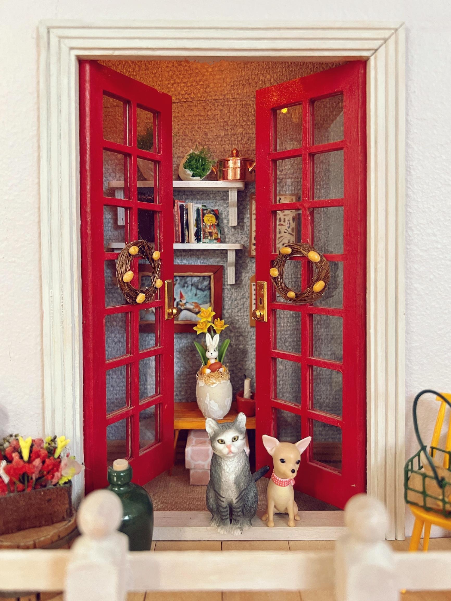 The elf door in its Easter outfit