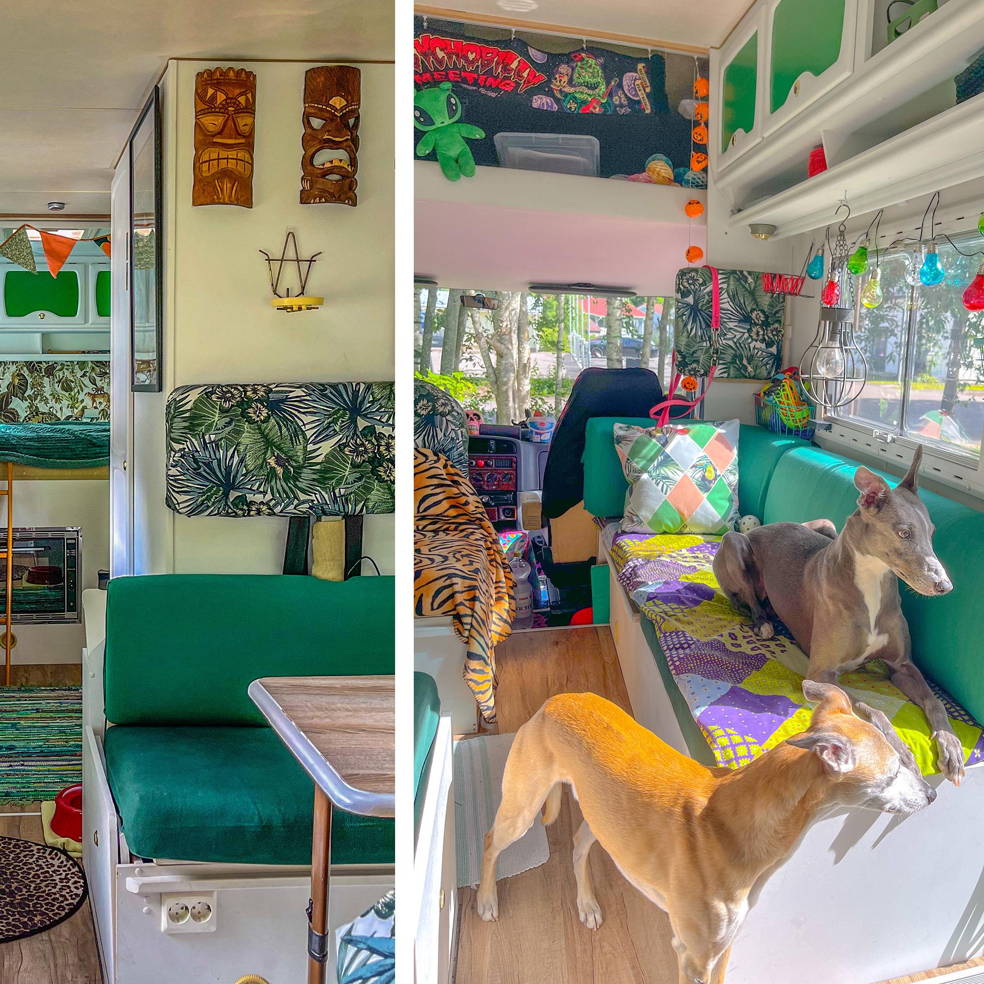 Spain is calling! Mira and Mikko have refurbished their RV into a bright, colorful home on the road for themselves and their dogs