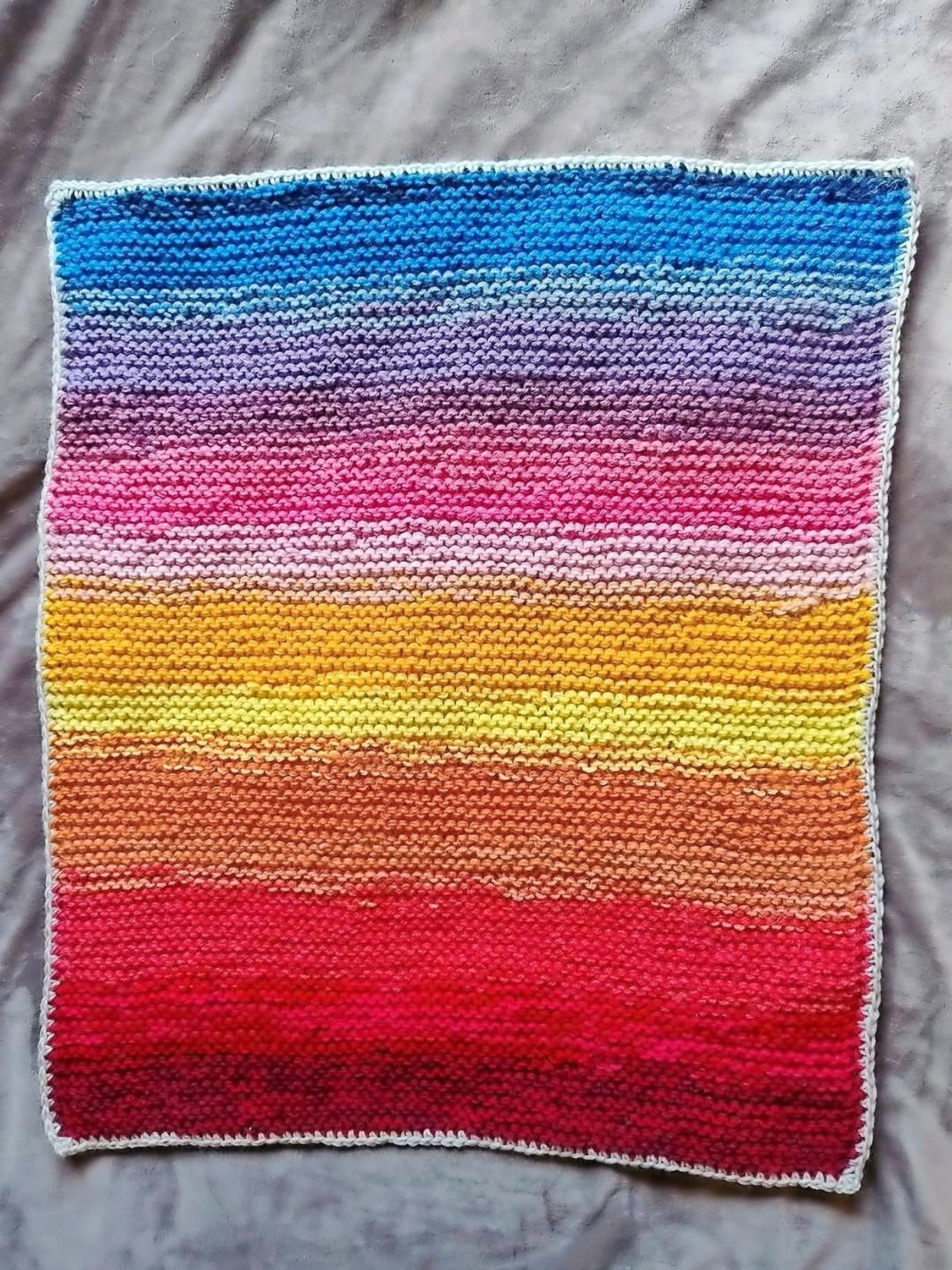 A blanket knitted by Tanja.