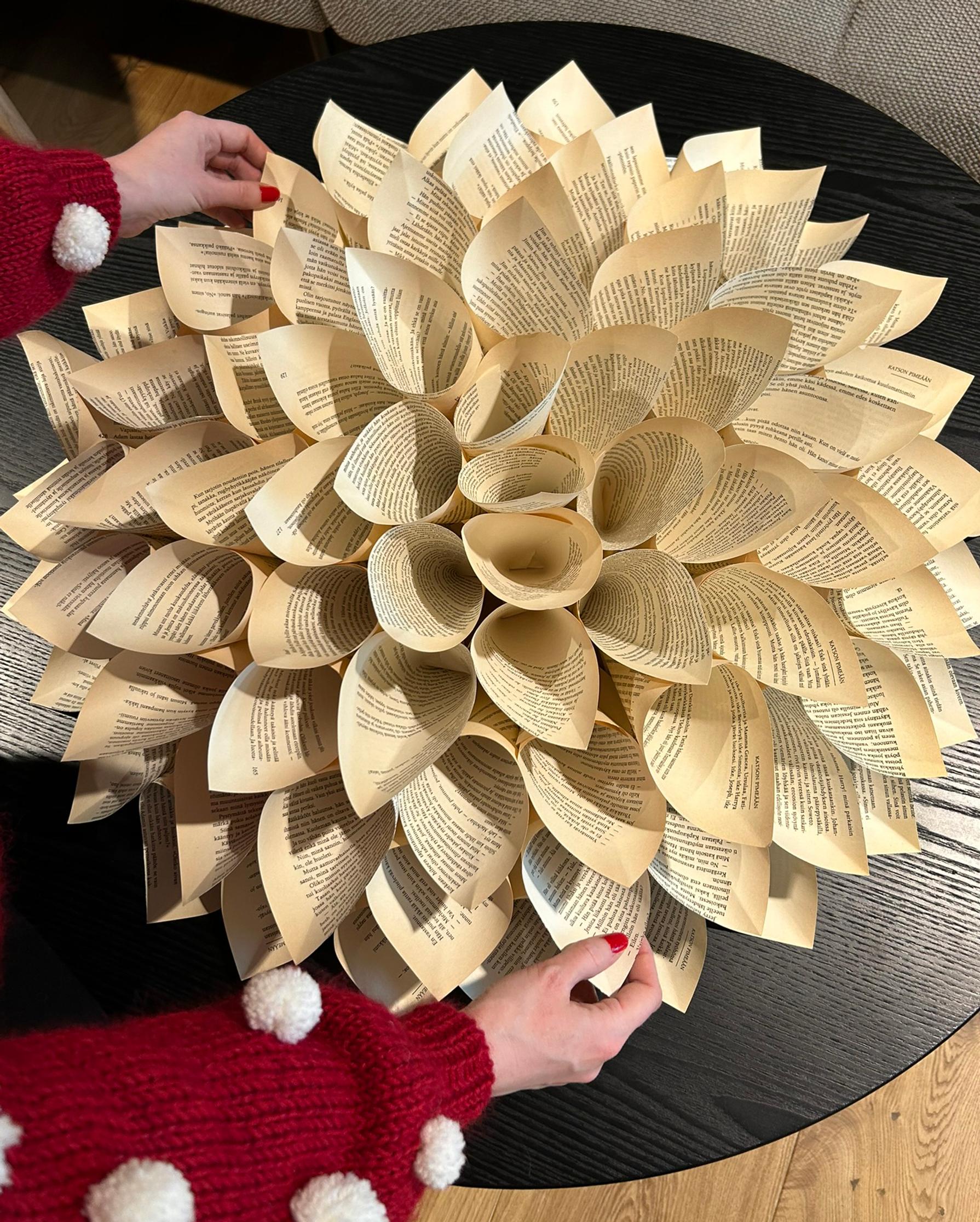 Finished paper dahlia