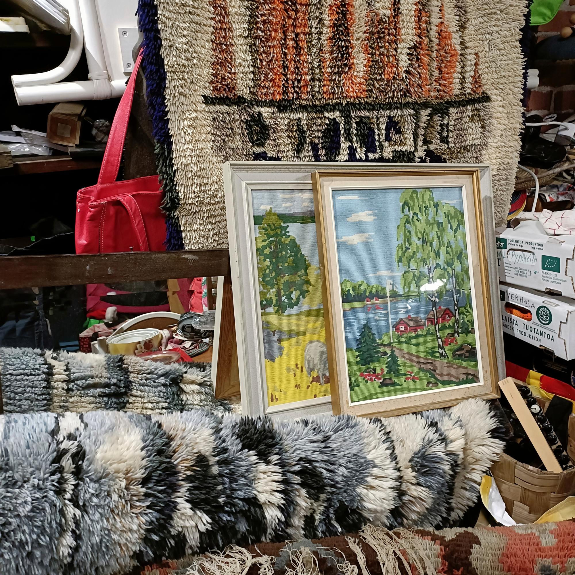Old items at a flea market