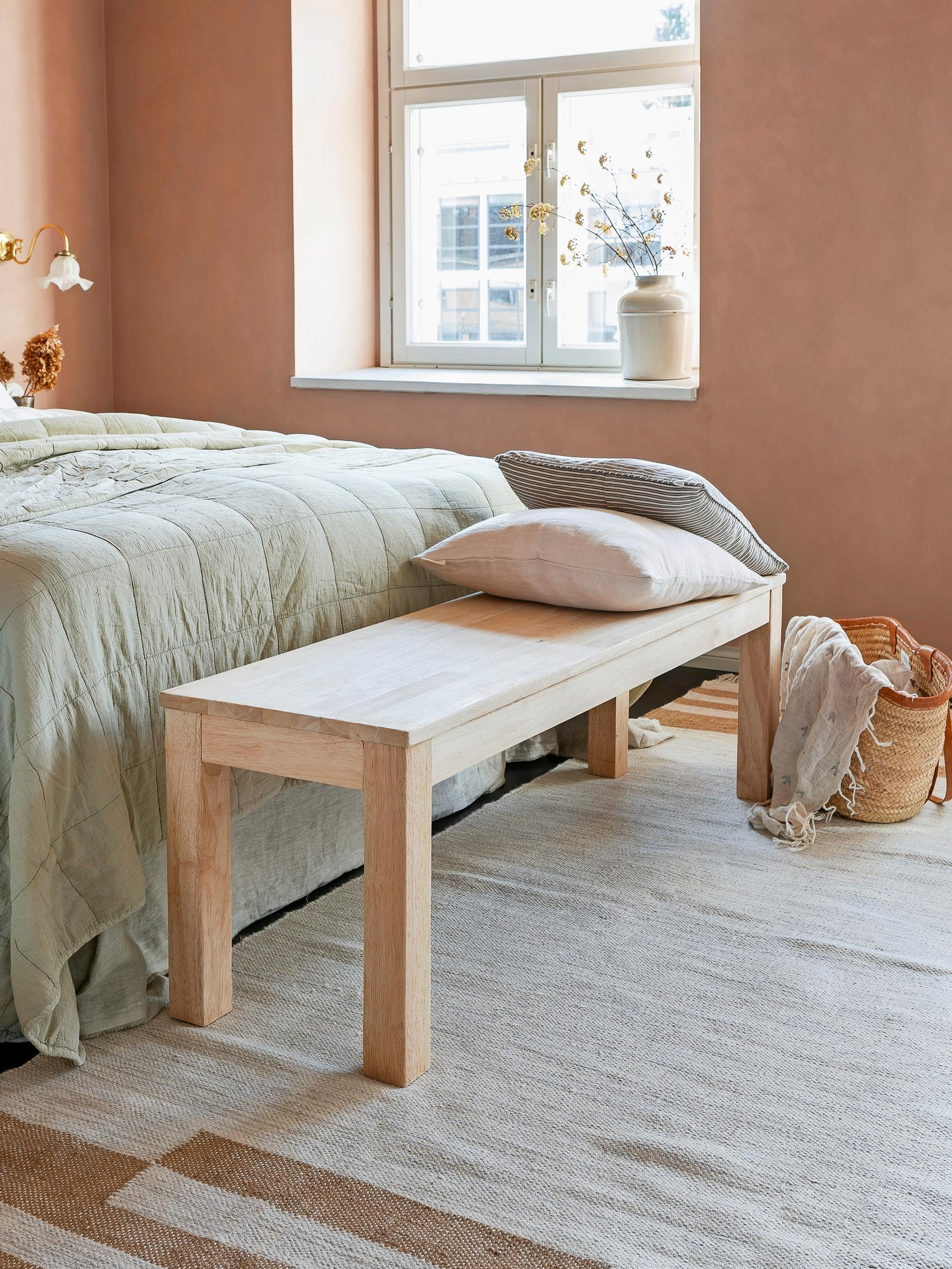 Transforming a 90s cherry bench: see the before and after with soap and distress!