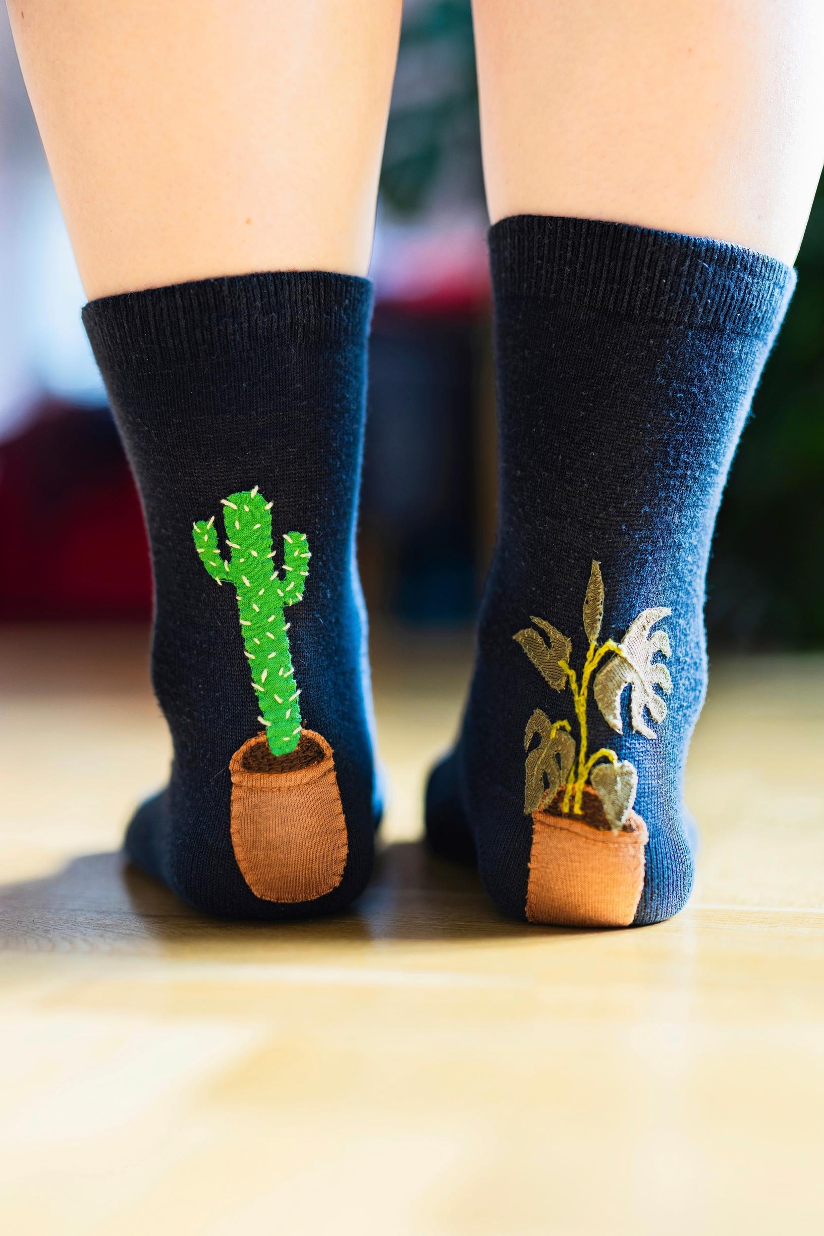 Mended socks.