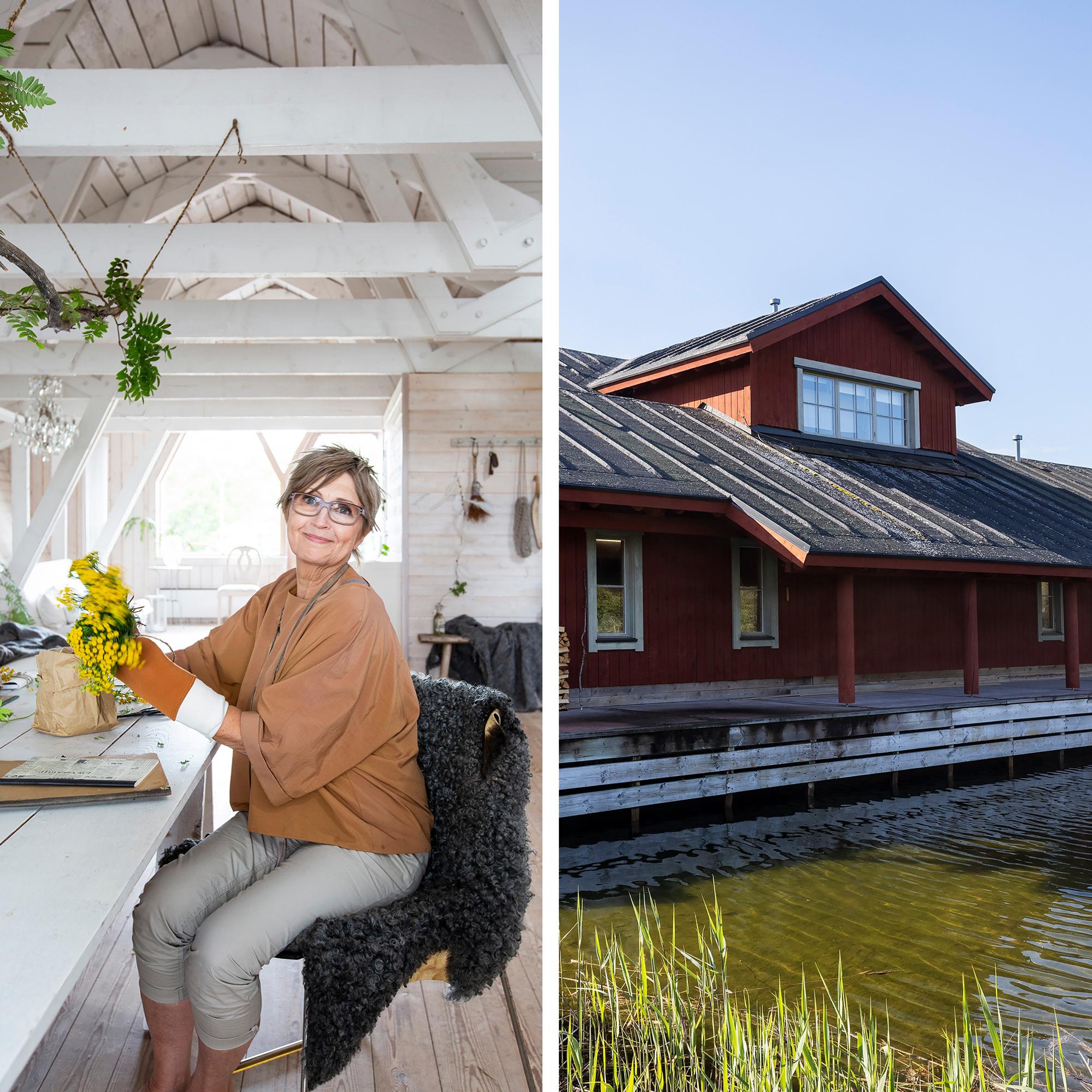 Second home in a boathouse—“The roof makes this space special”