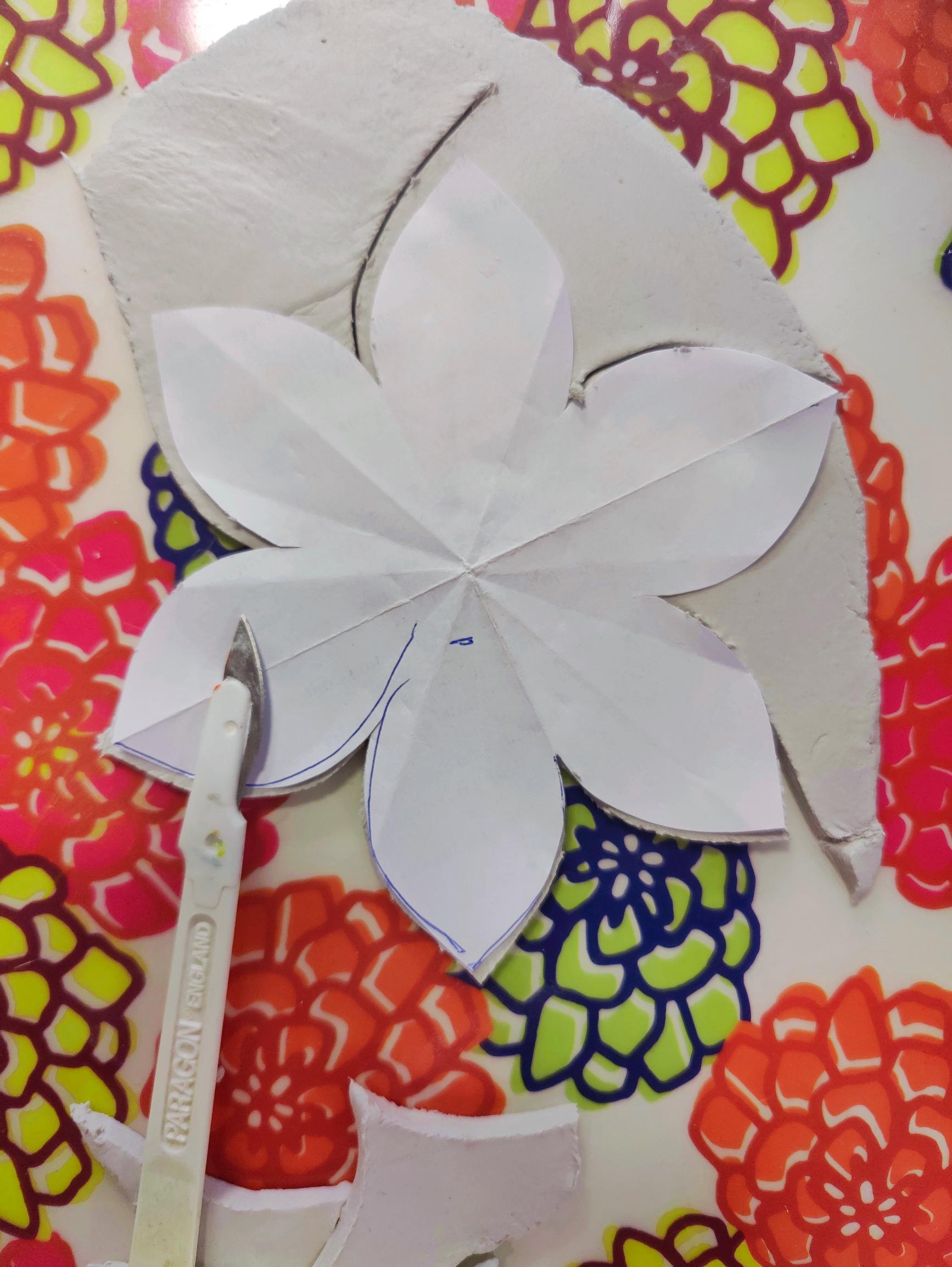 Cutting the modeling clay