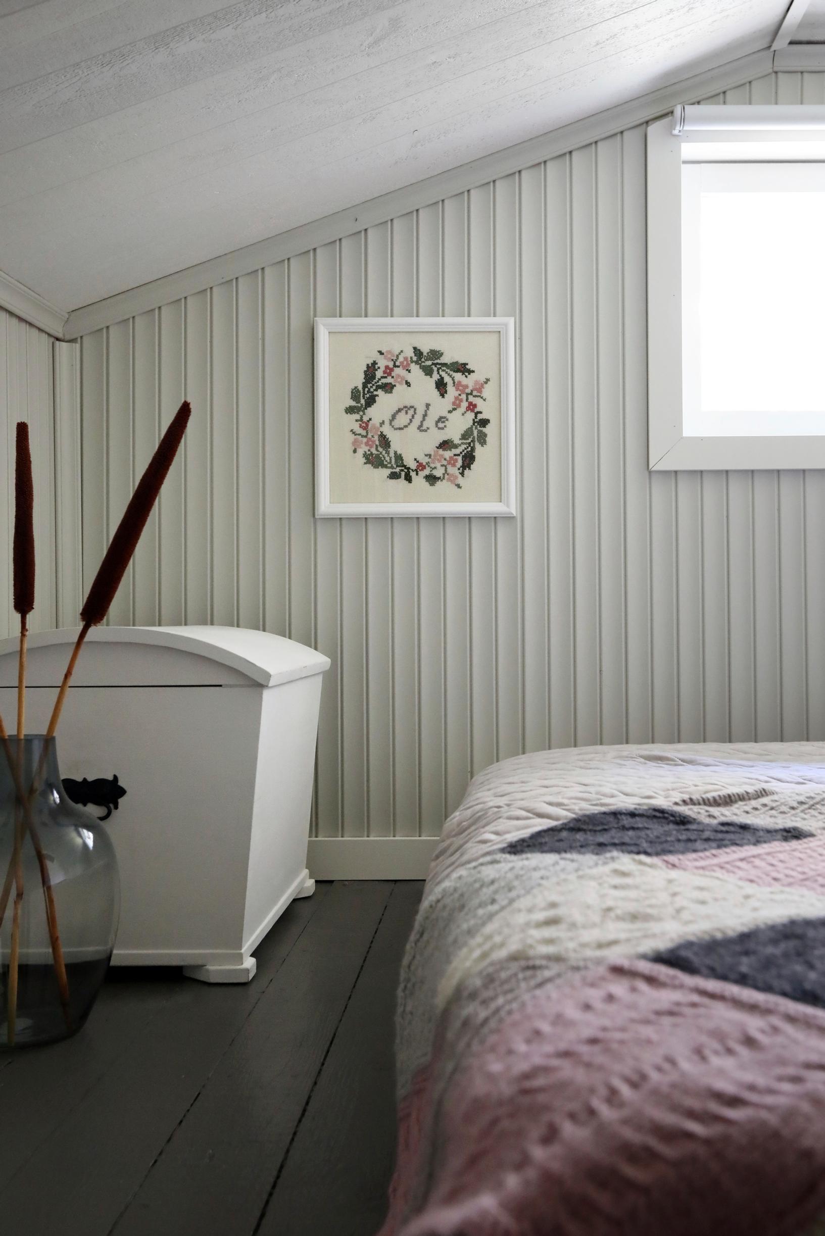 A sleeping area in the cottage loft