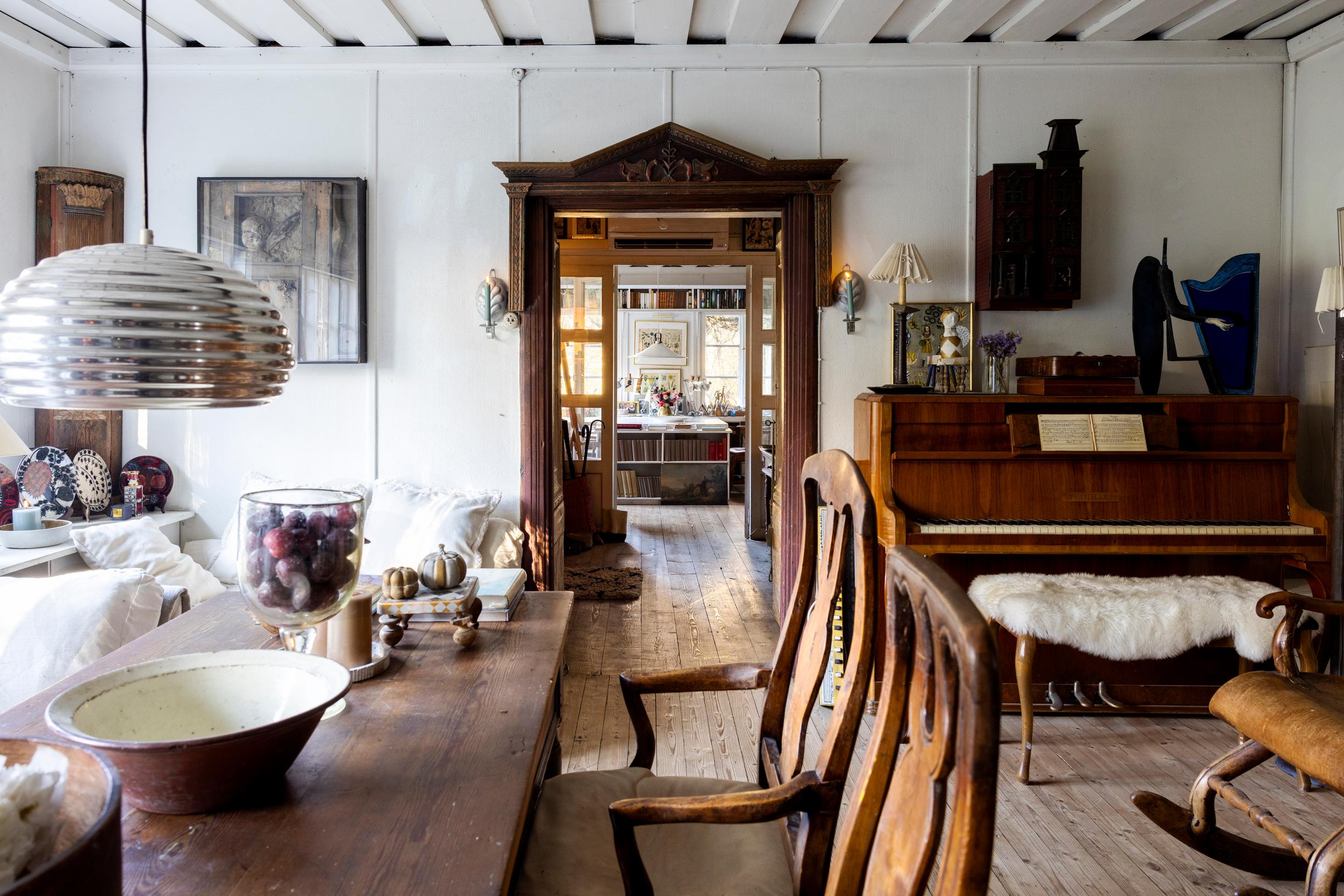 View from the living room into other spaces.