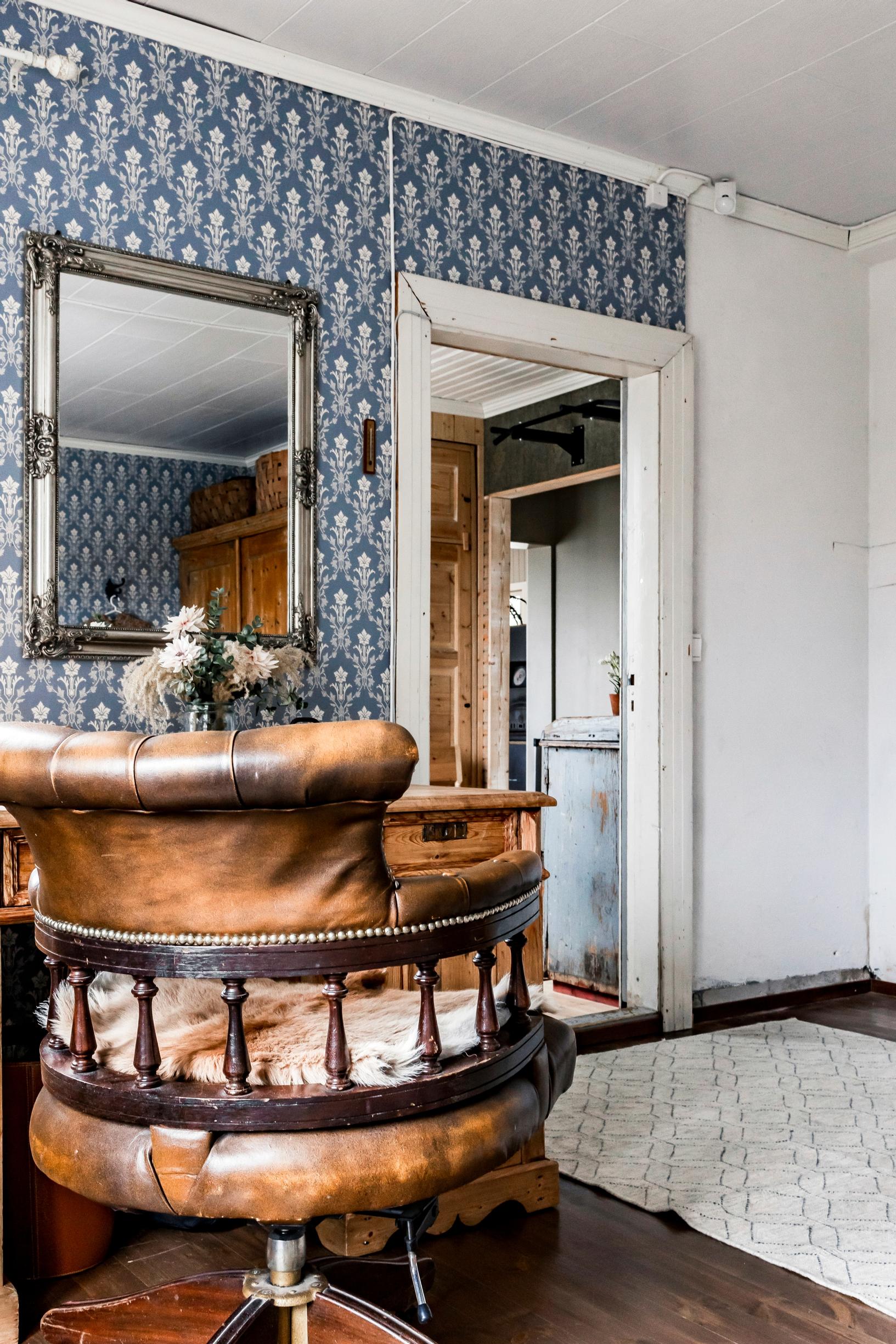 workroom with an old chair
