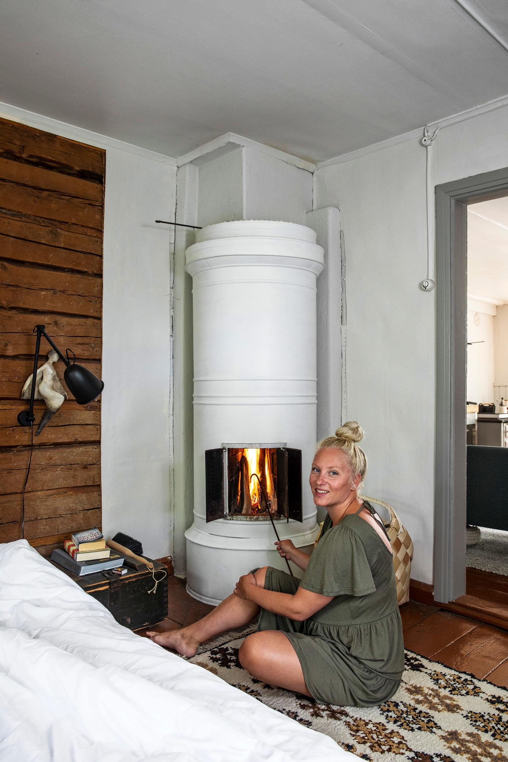 White masonry heater