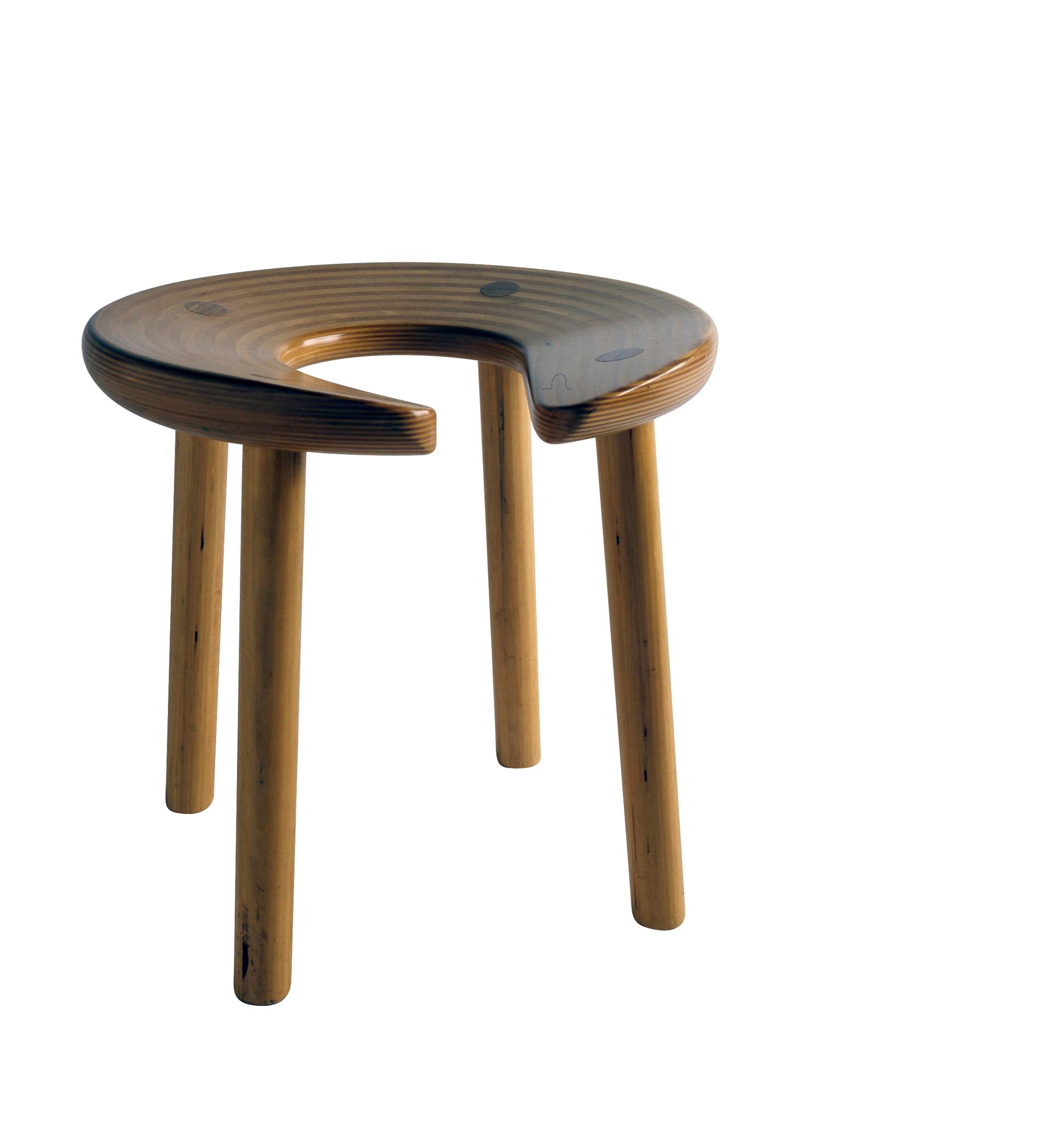 A sauna stool designed by Antti Nurmesniemi