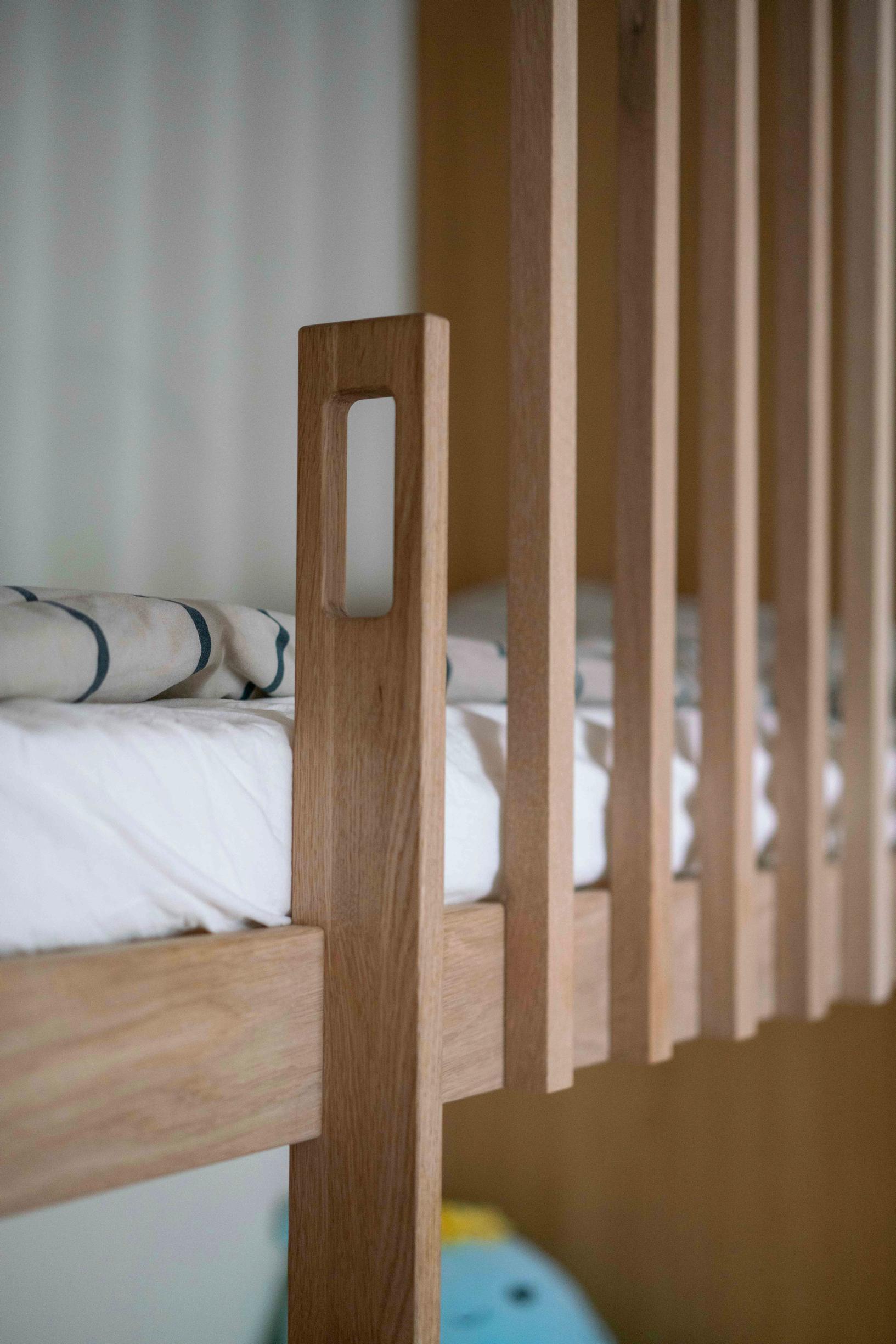 detail of the bunk bed’s railing