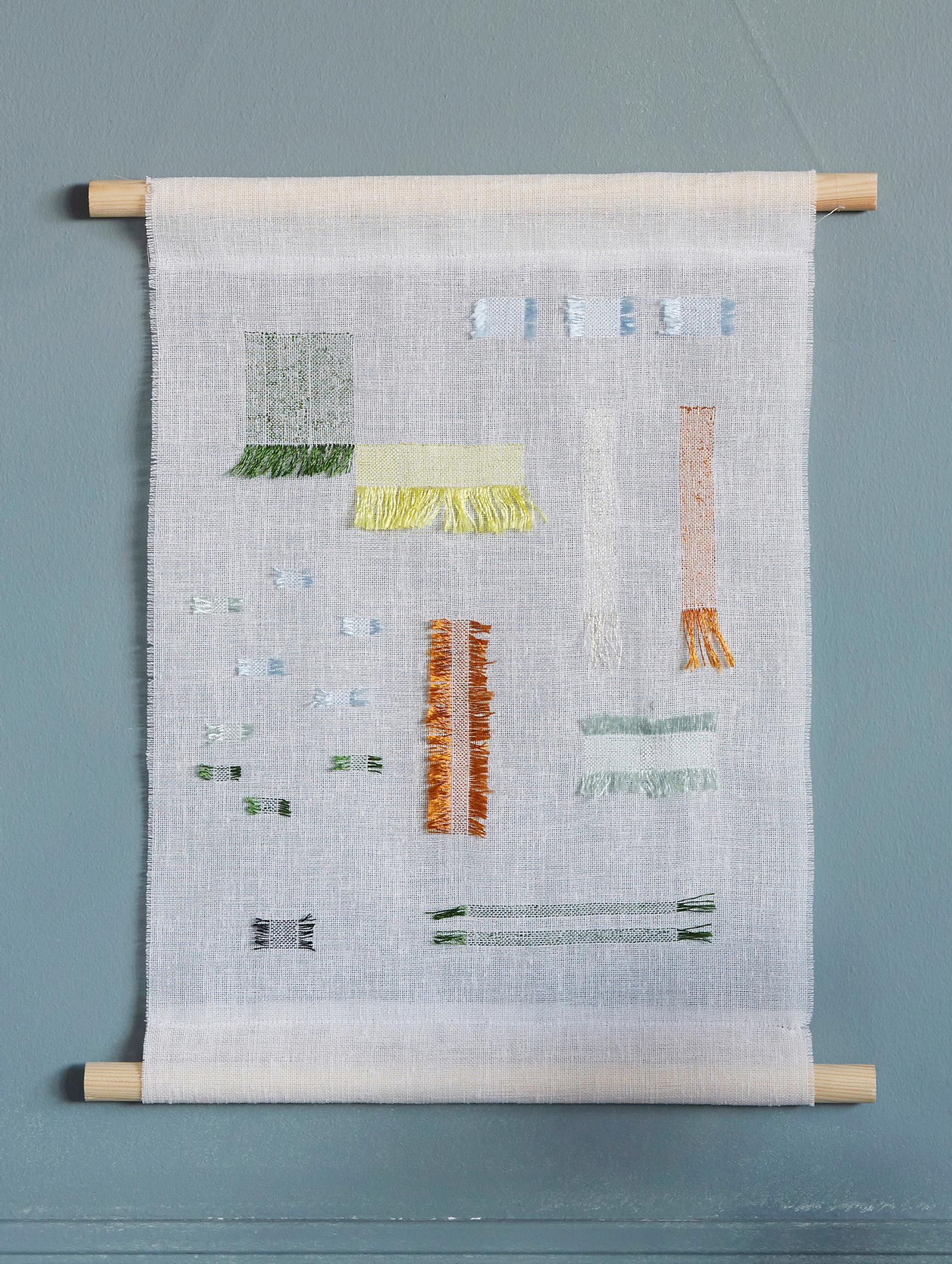Threaded wall hanging