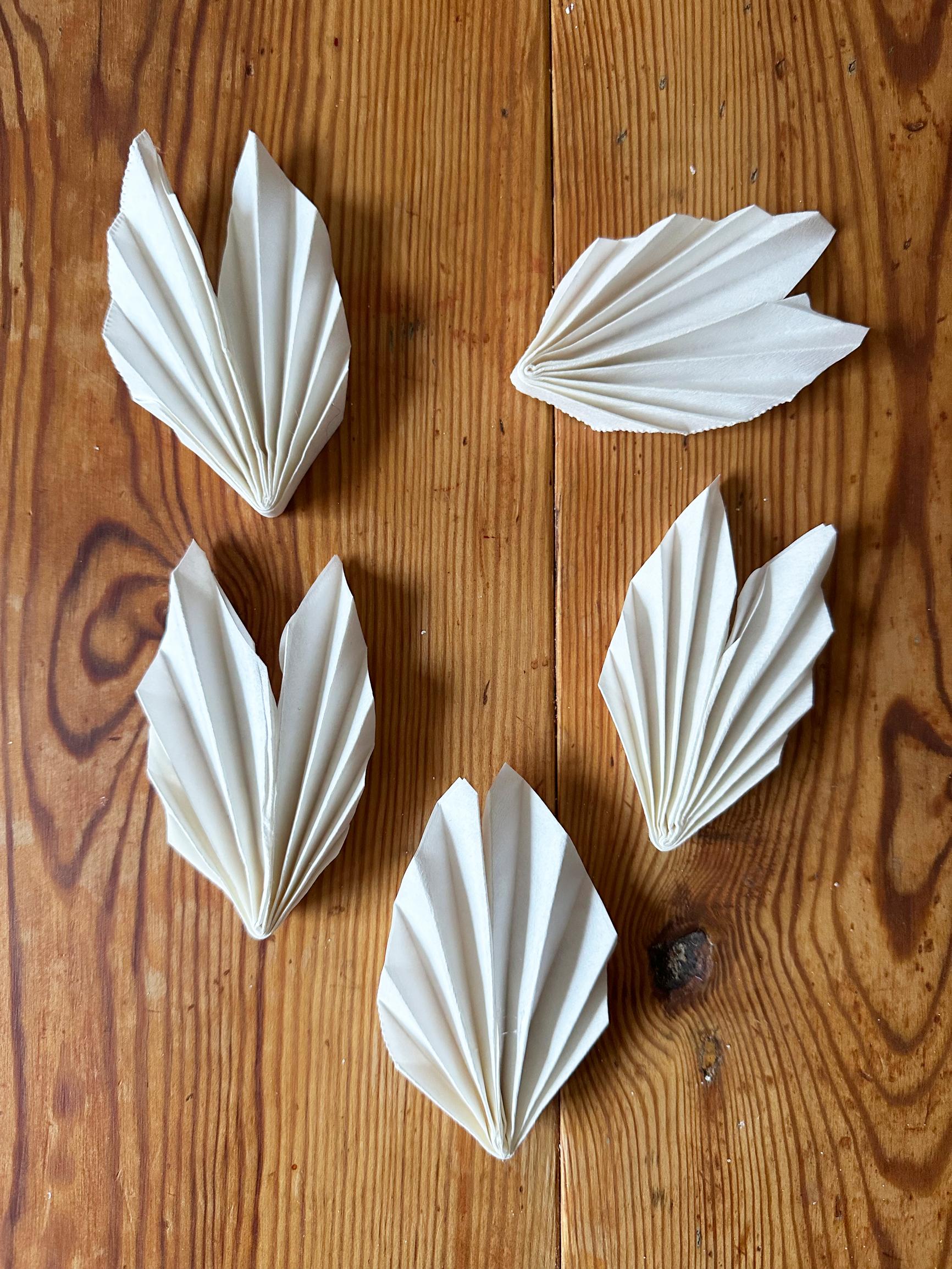 Glued pieces of the star.