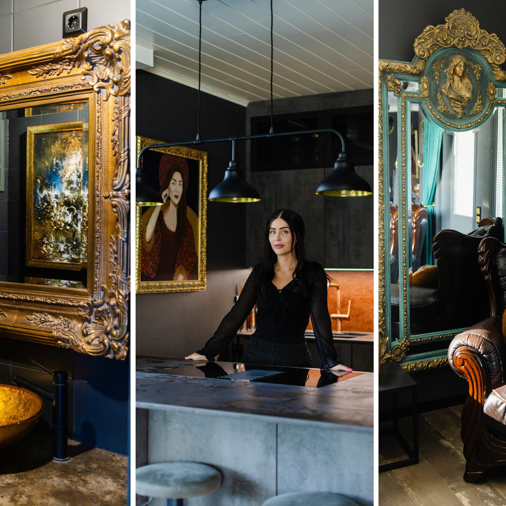 Asta turned her white home all-black—she even replaced her dishes: “Looking at my home fills me with happiness”