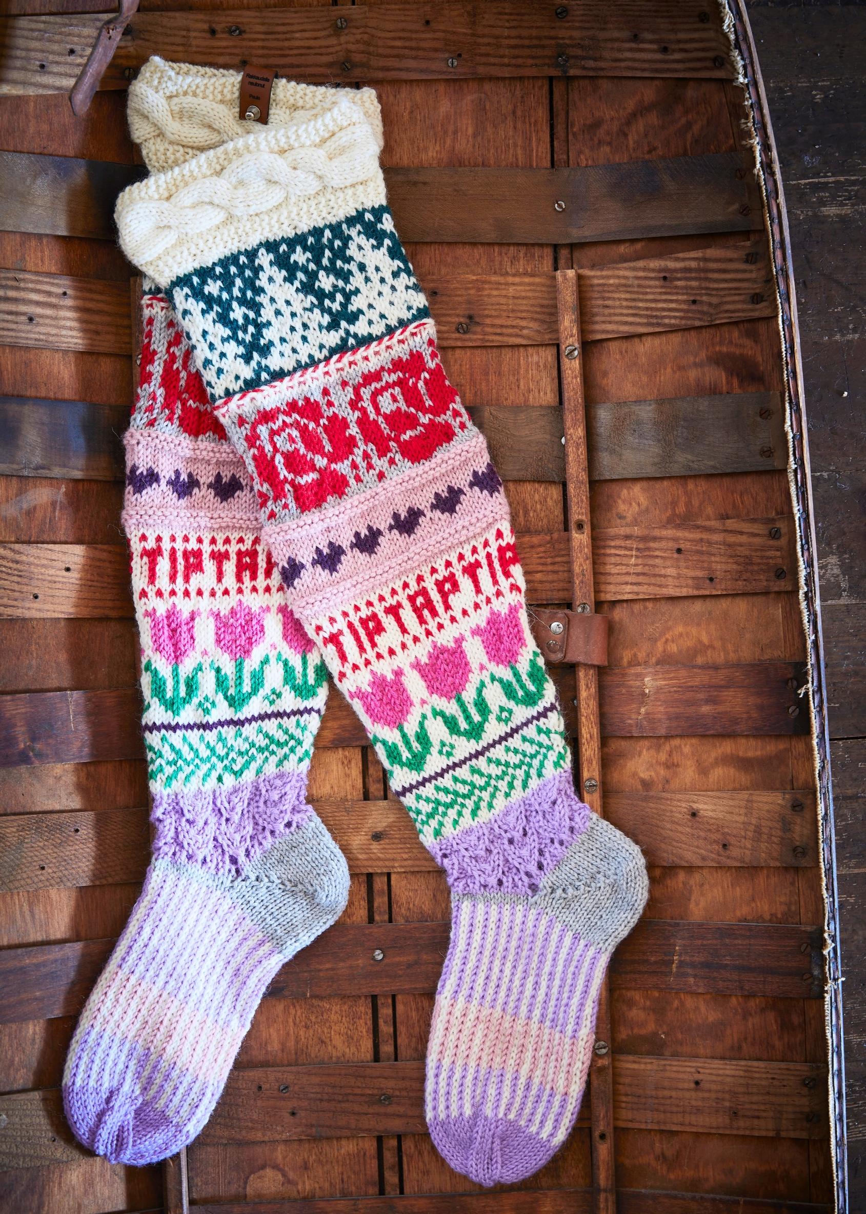 Festive colorwork socks