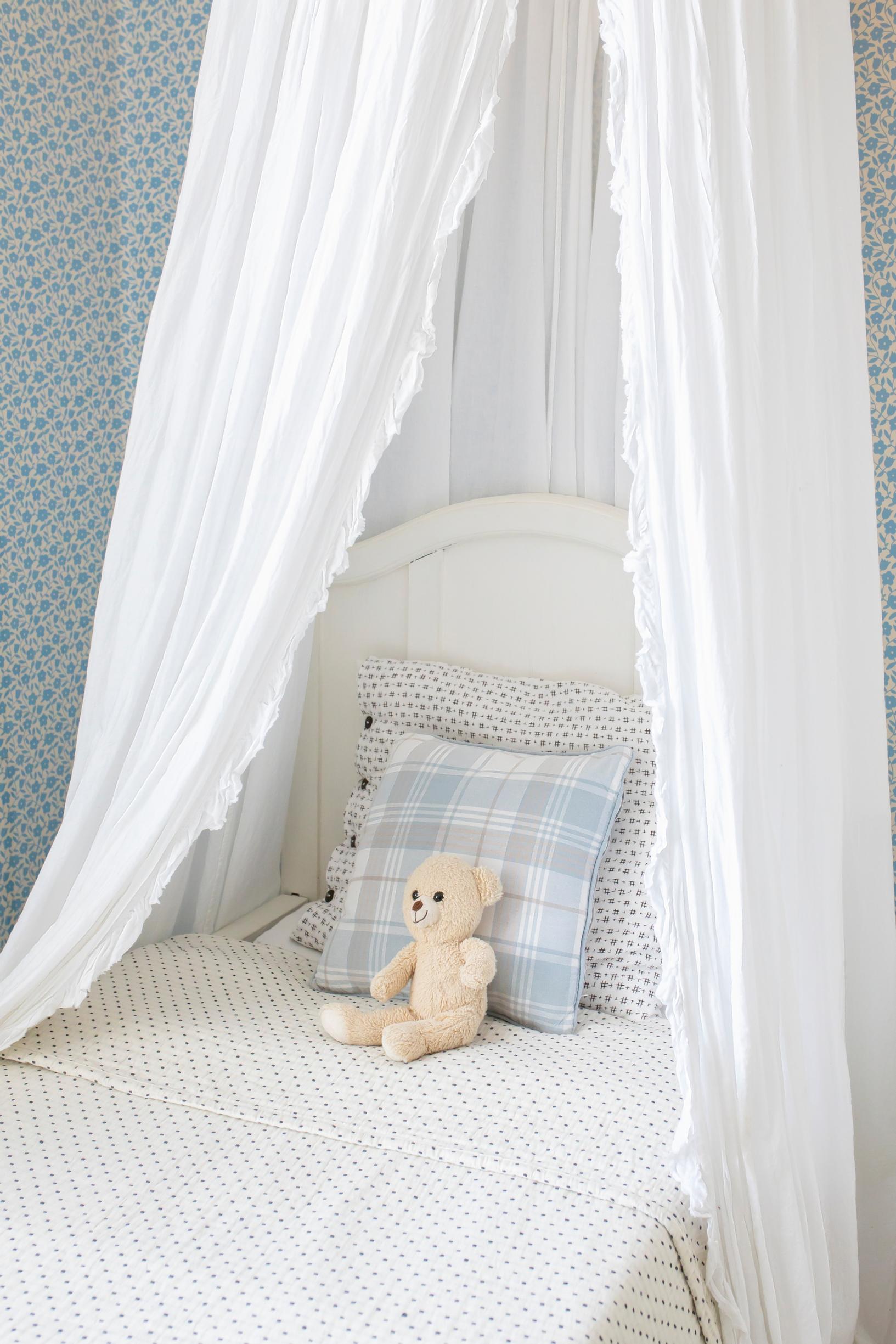 A canopy over a child’s bed.